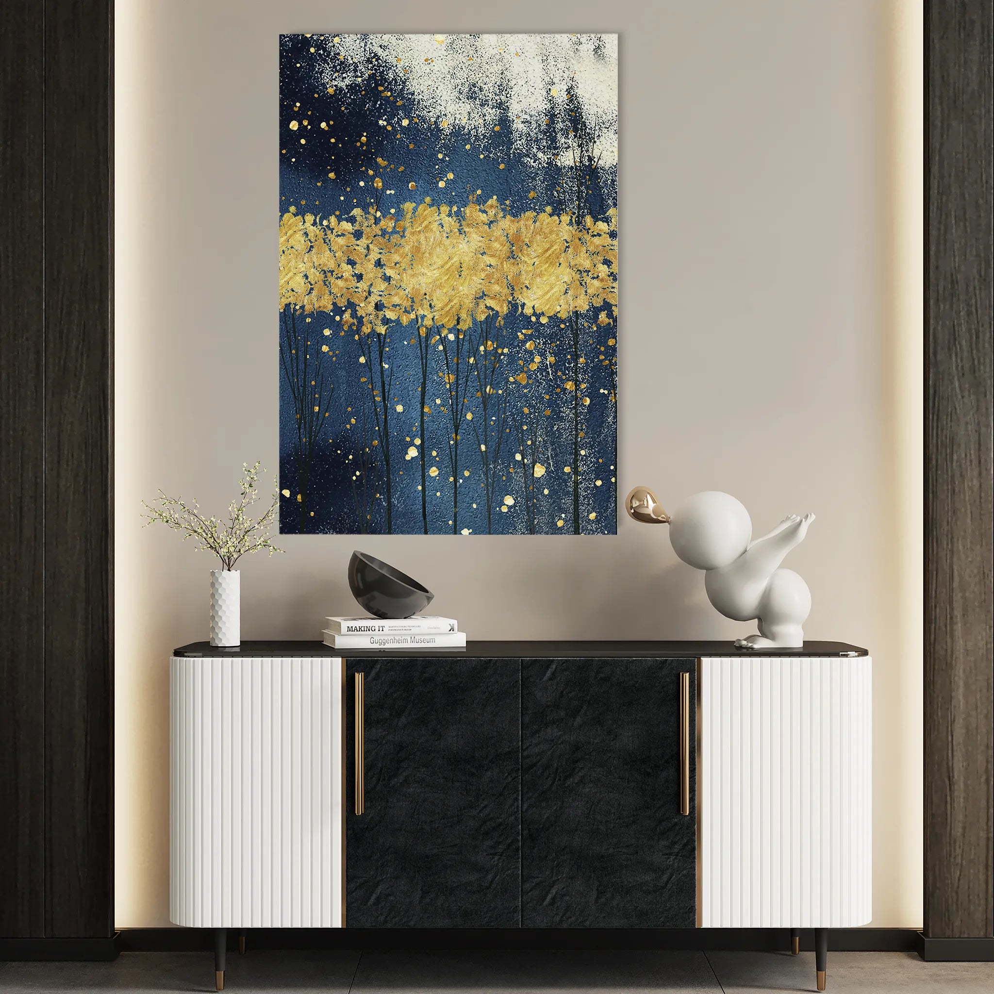Abstract Canvas Wall Art WAD050-A 90 x 60 cm / Stretched on hidden frame