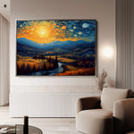 Landscape 050 Canvas Art 90 x 60 cm / Stretched on hidden frame