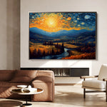 Landscape 050 Canvas Art 90 x 60 cm / Stretched on hidden frame