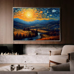 Landscape 050 Canvas Art 90 x 60 cm / Stretched on hidden frame