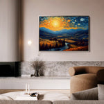 Landscape 050 Canvas Art 90 x 60 cm / Stretched on hidden frame
