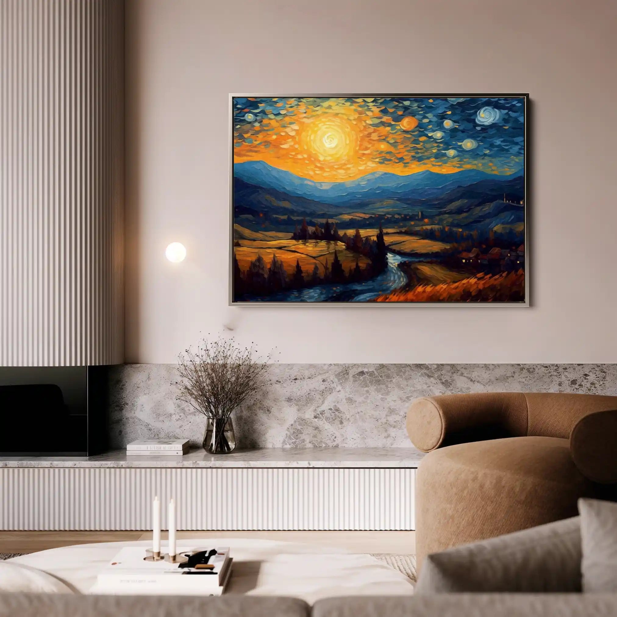 Landscape 050 Canvas Art 90 x 60 cm / Stretched on hidden frame