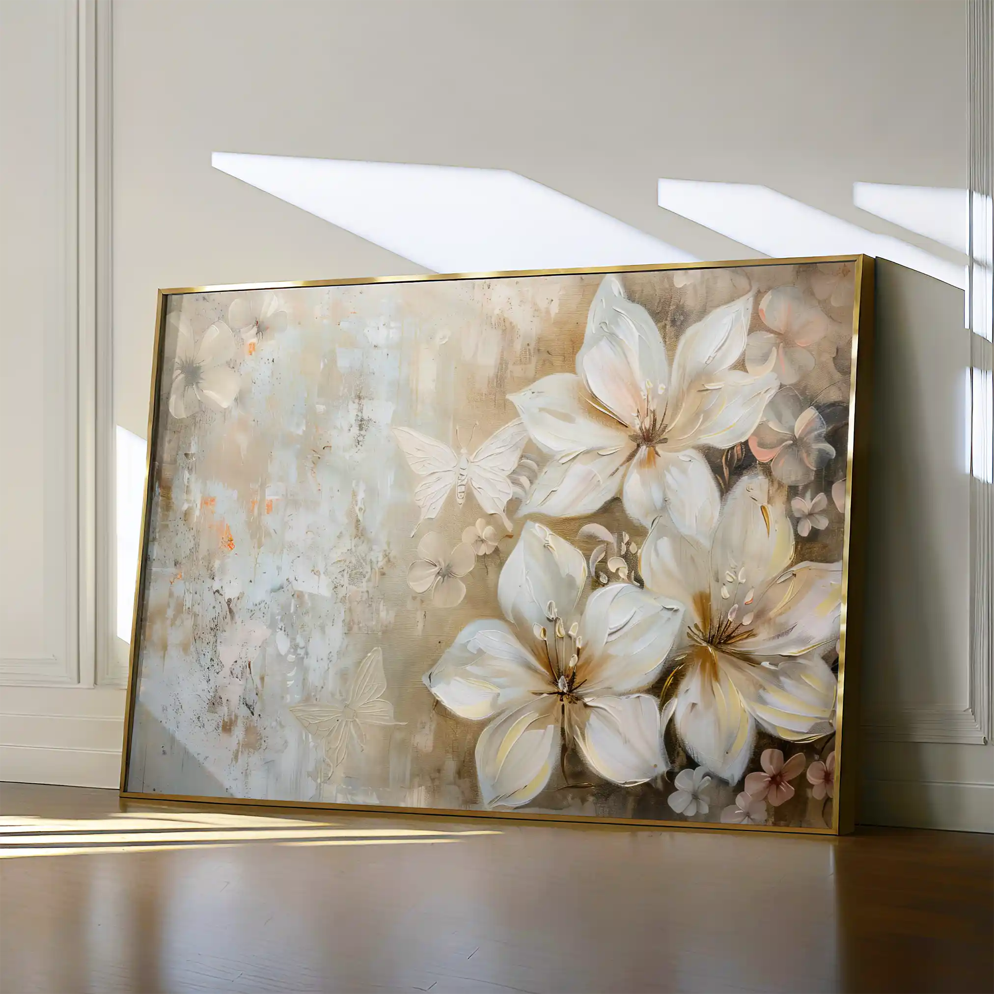 Floral Canvas Wall Art WAD051-F 90 x 60 cm / Stretched on hidden frame