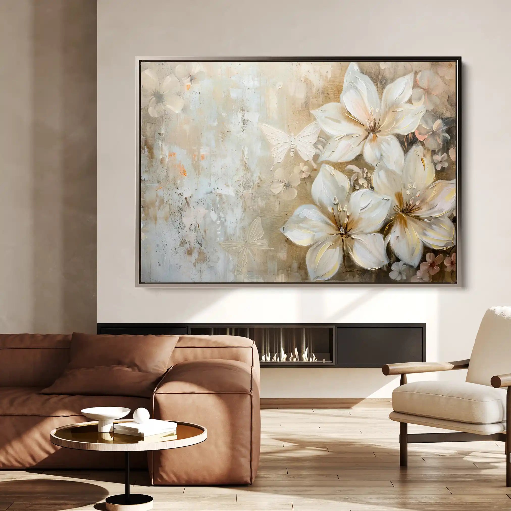 Floral Canvas Wall Art WAD051-F 90 x 60 cm / Stretched on hidden frame
