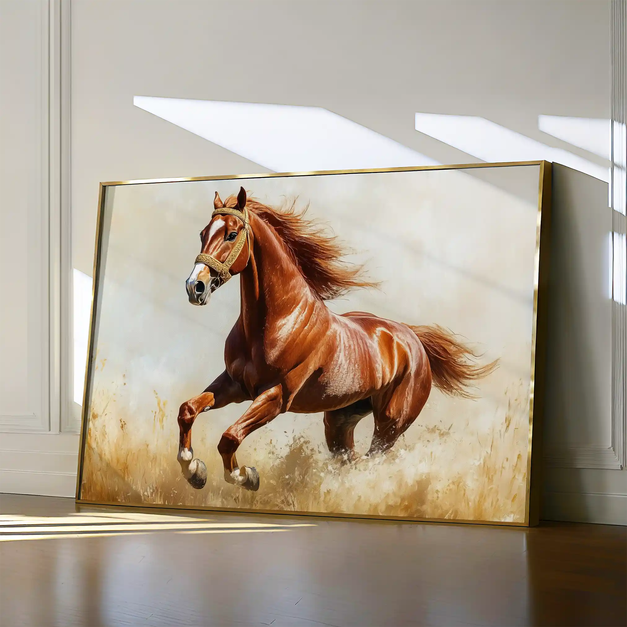 Horses 051 Canvas Art 90 x 60 cm / Stretched on hidden frame