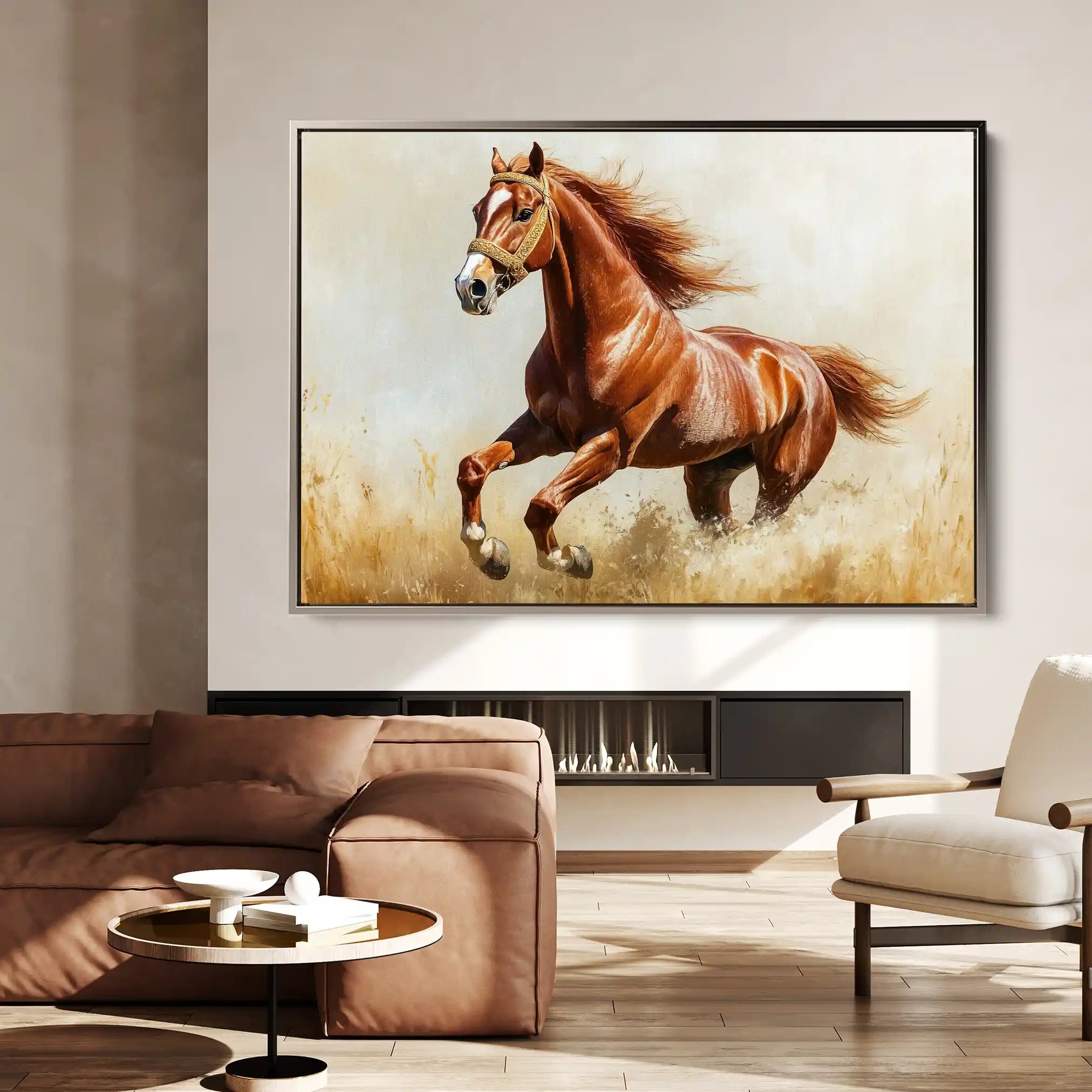 Horses 051 Canvas Art 90 x 60 cm / Stretched on hidden frame