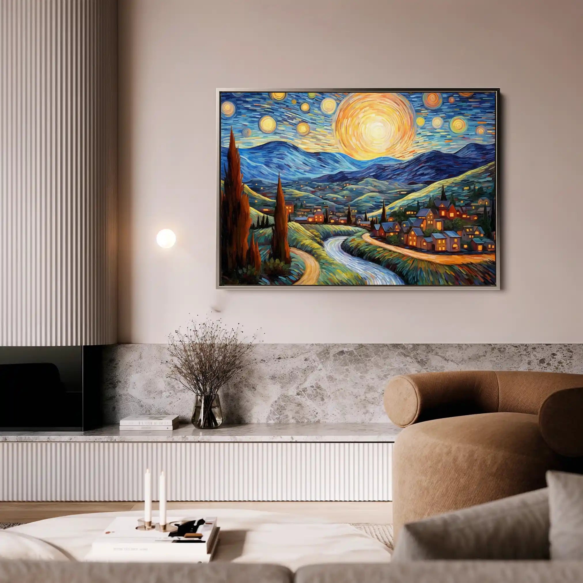 Landscape 051 Canvas Art 90 x 60 cm / Stretched on hidden frame