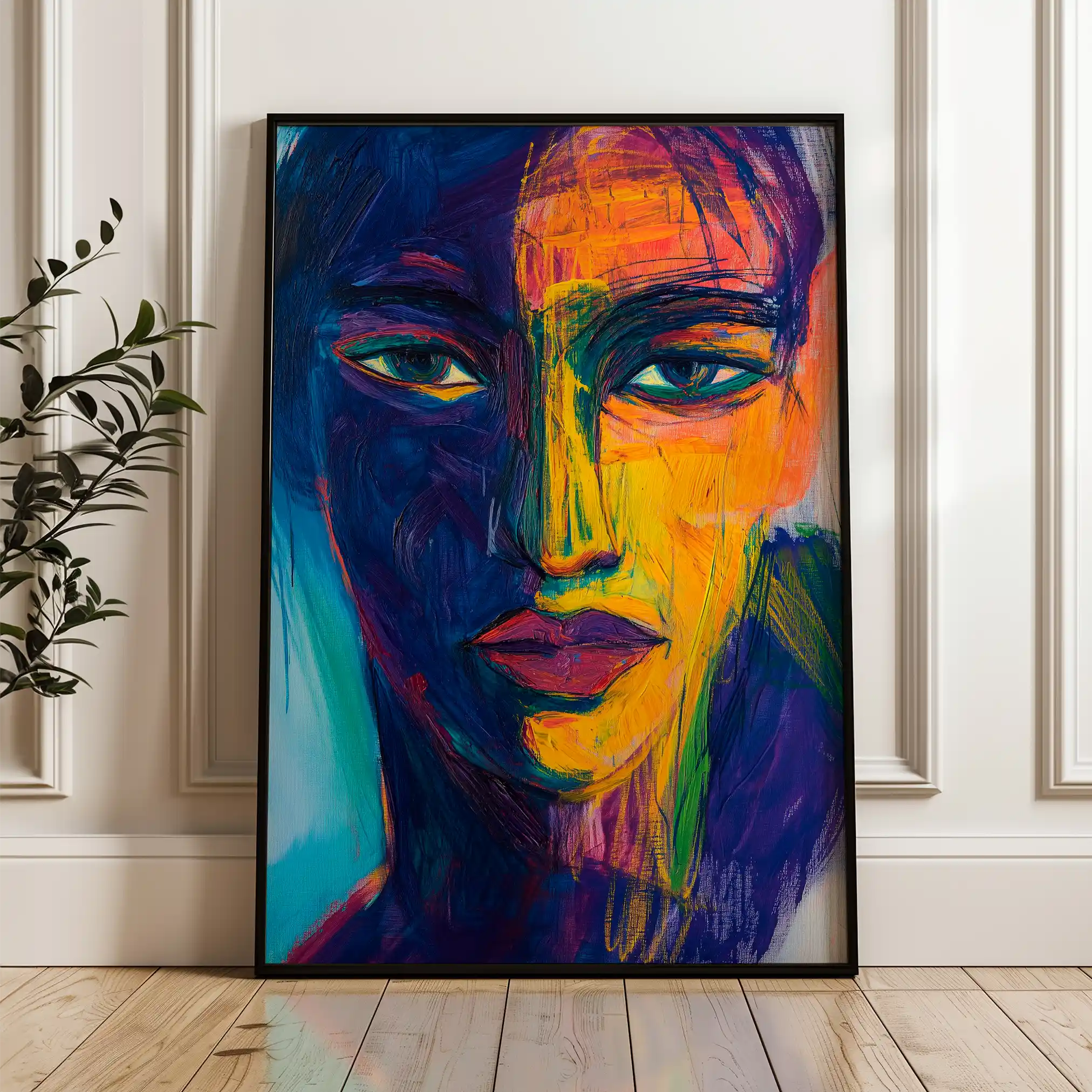 Portrait 051 Canvas Art 90 x 60 cm / Stretched on hidden frame