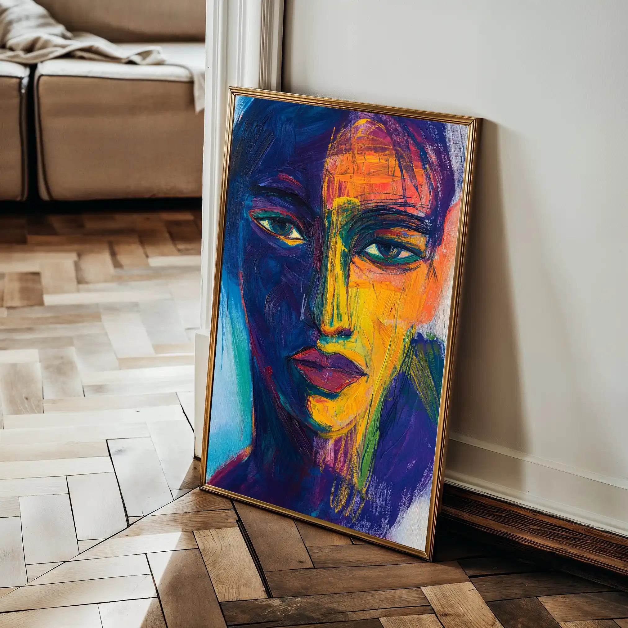 Portrait 051 Canvas Art 90 x 60 cm / Stretched on hidden frame