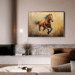 Horses 052 Canvas Art 90 x 60 cm / Stretched on hidden frame