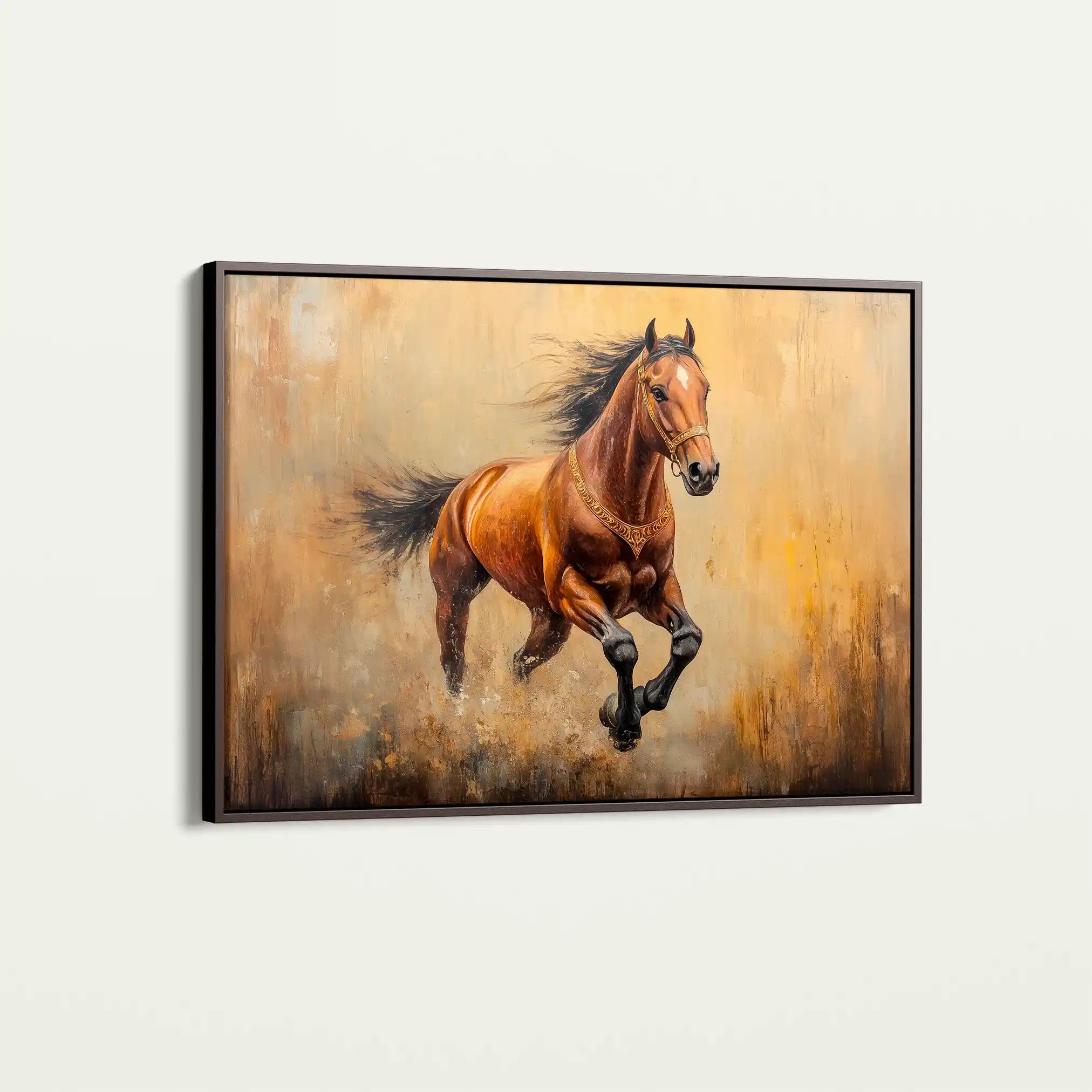 Horses 052 Canvas Art 90 x 60 cm / Stretched on hidden frame