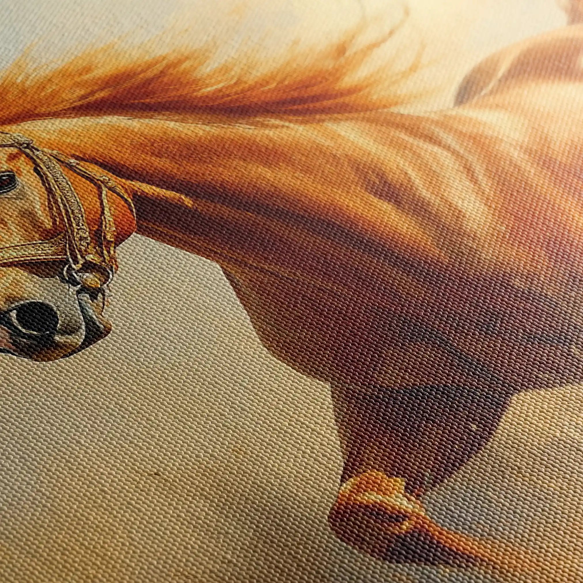 Horses 053 Canvas Art 90 x 60 cm / Stretched on hidden frame