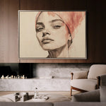 Portrait 053 Canvas Art 90 x 60 cm / Stretched on hidden frame