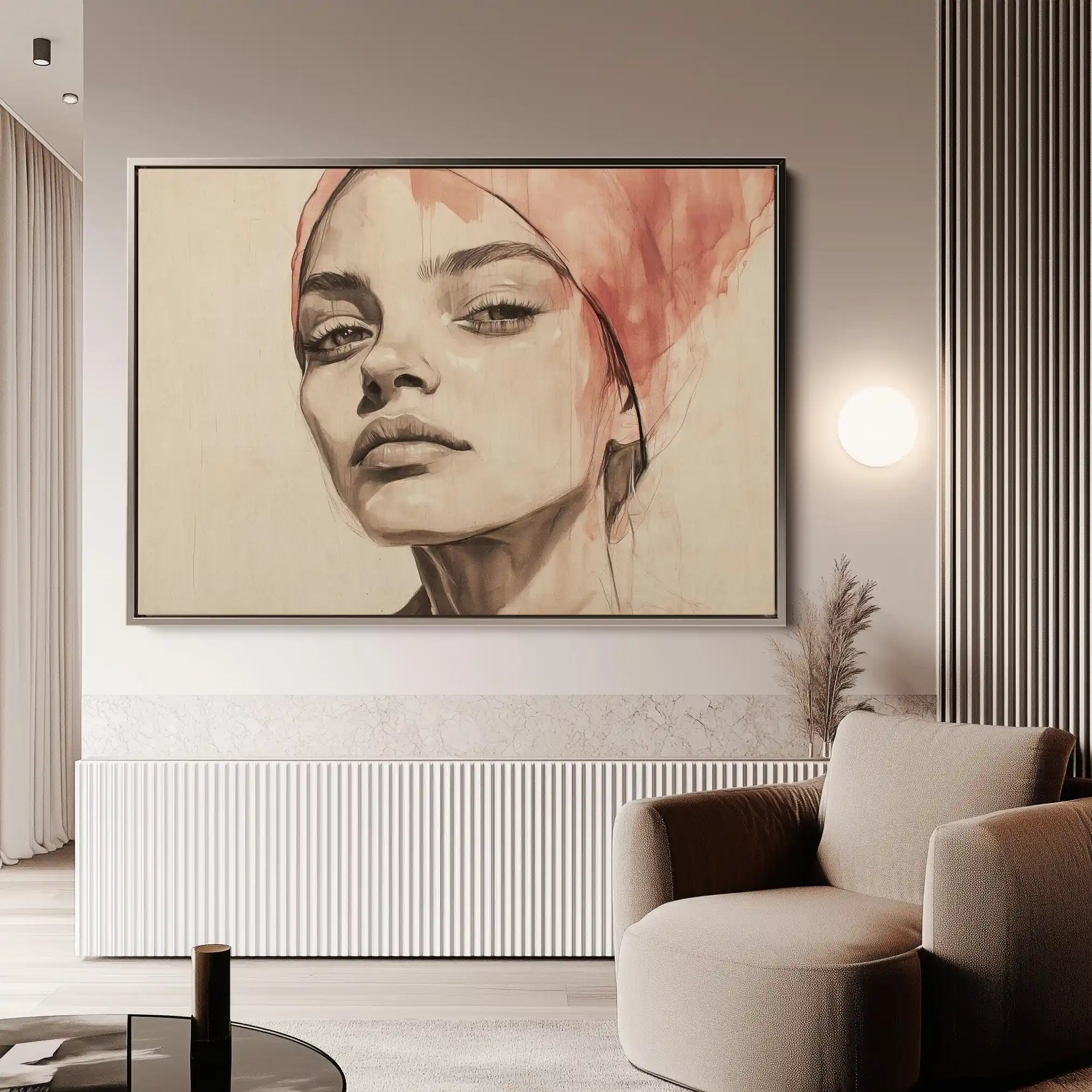 Portrait 053 Canvas Art 90 x 60 cm / Stretched on hidden frame