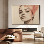 Portrait 053 Canvas Art 90 x 60 cm / Stretched on hidden frame