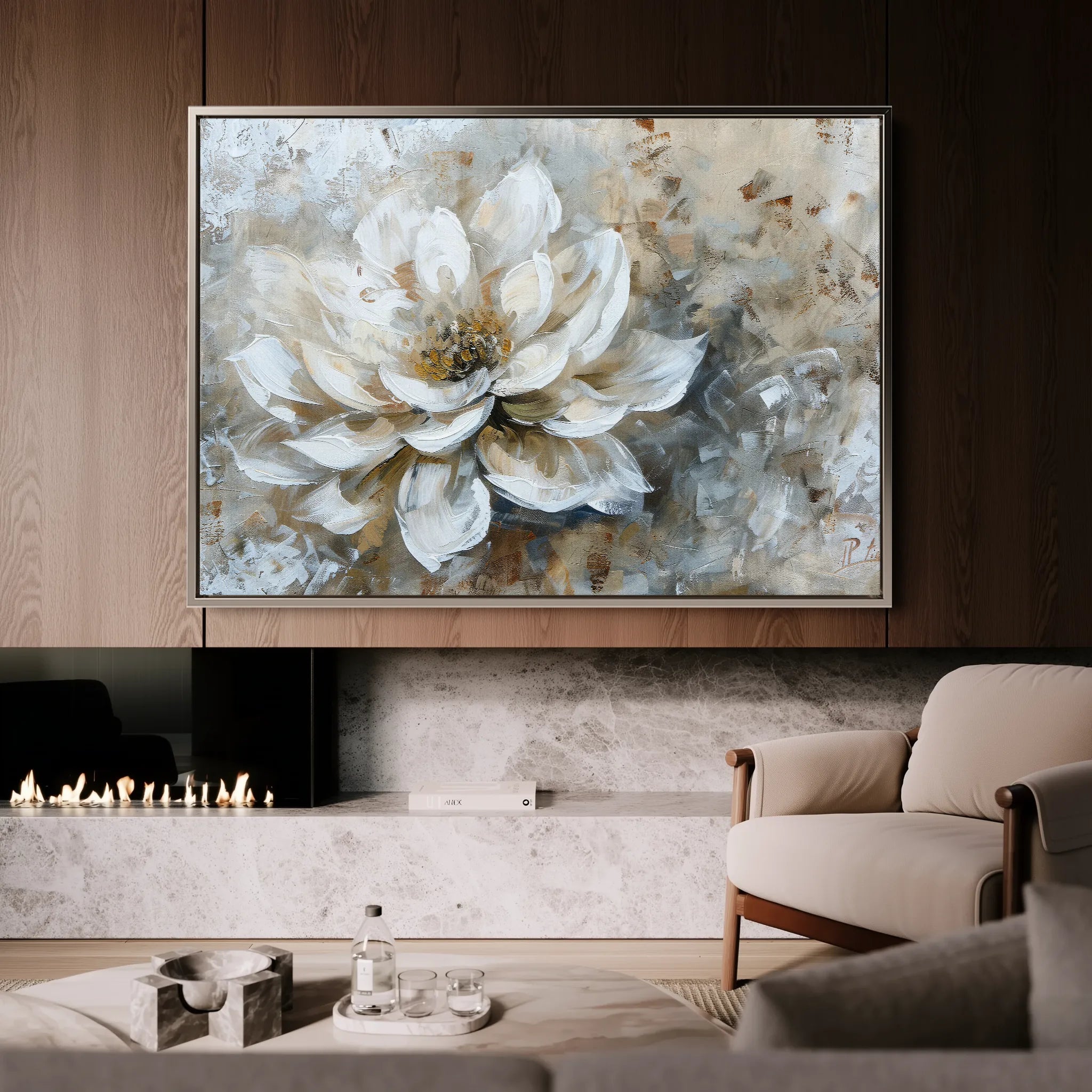 Floral Canvas Wall Art WAD054-F 90 x 60 cm / Stretched on hidden frame