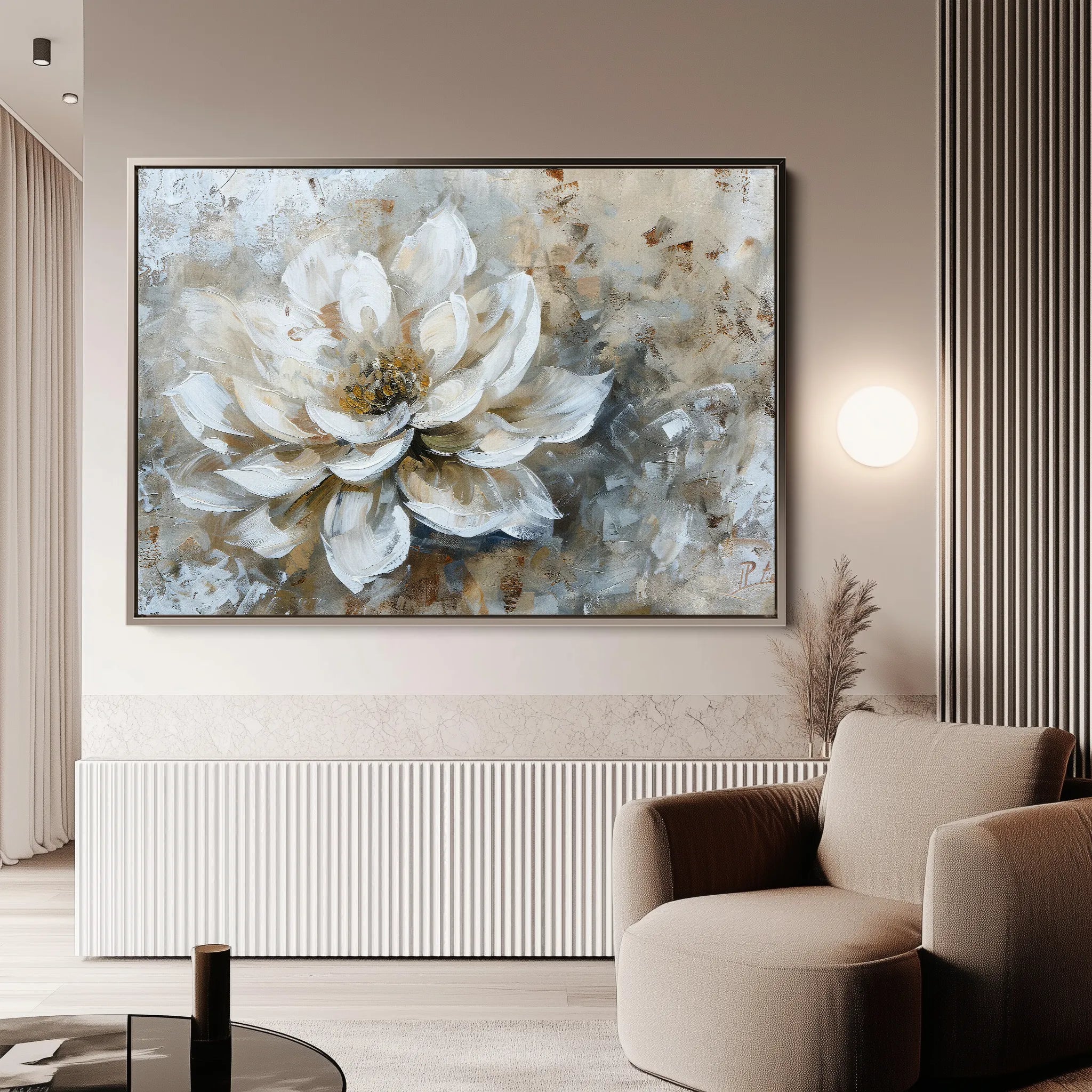 Floral Canvas Wall Art WAD054-F 90 x 60 cm / Stretched on hidden frame