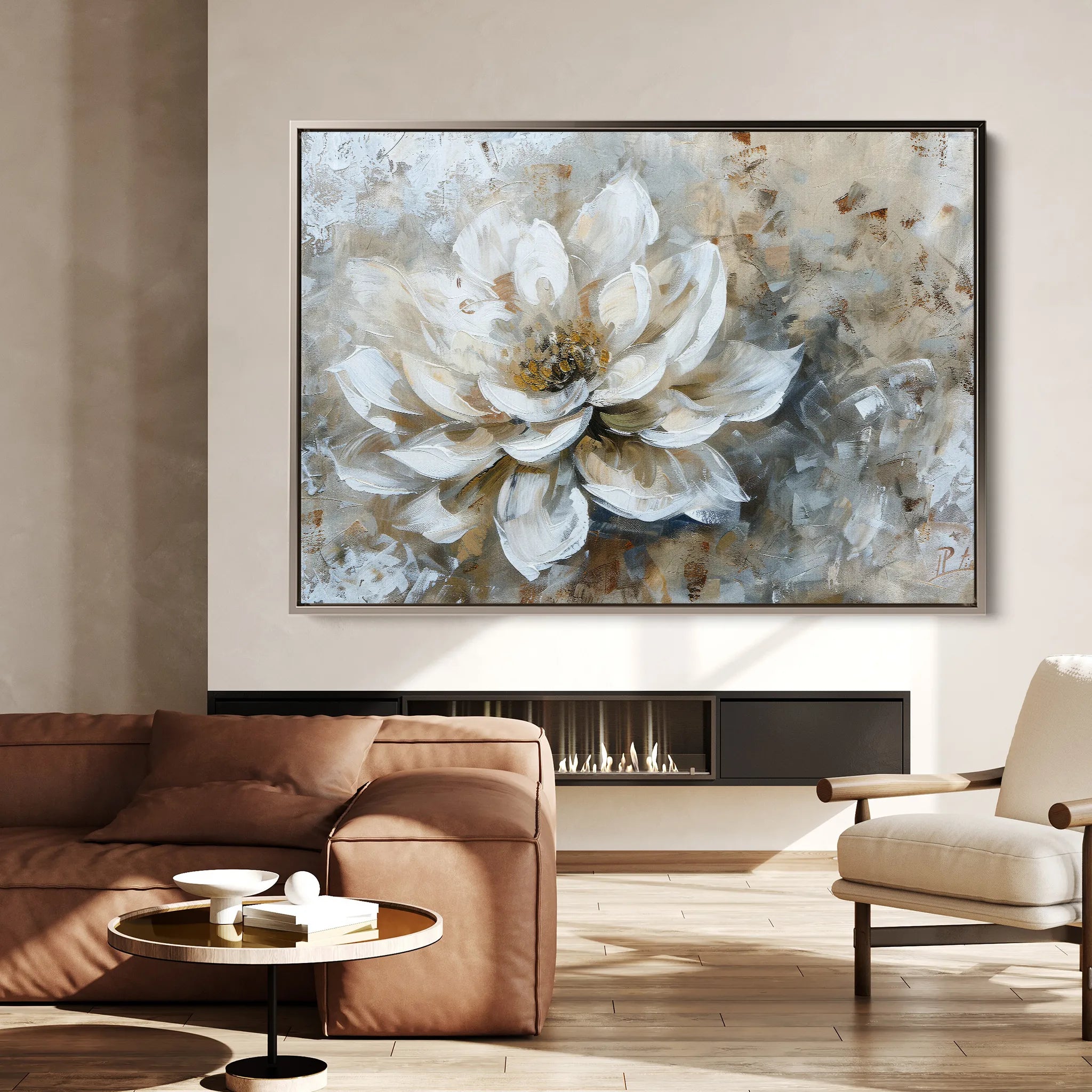 Floral Canvas Wall Art WAD054-F 90 x 60 cm / Stretched on hidden frame