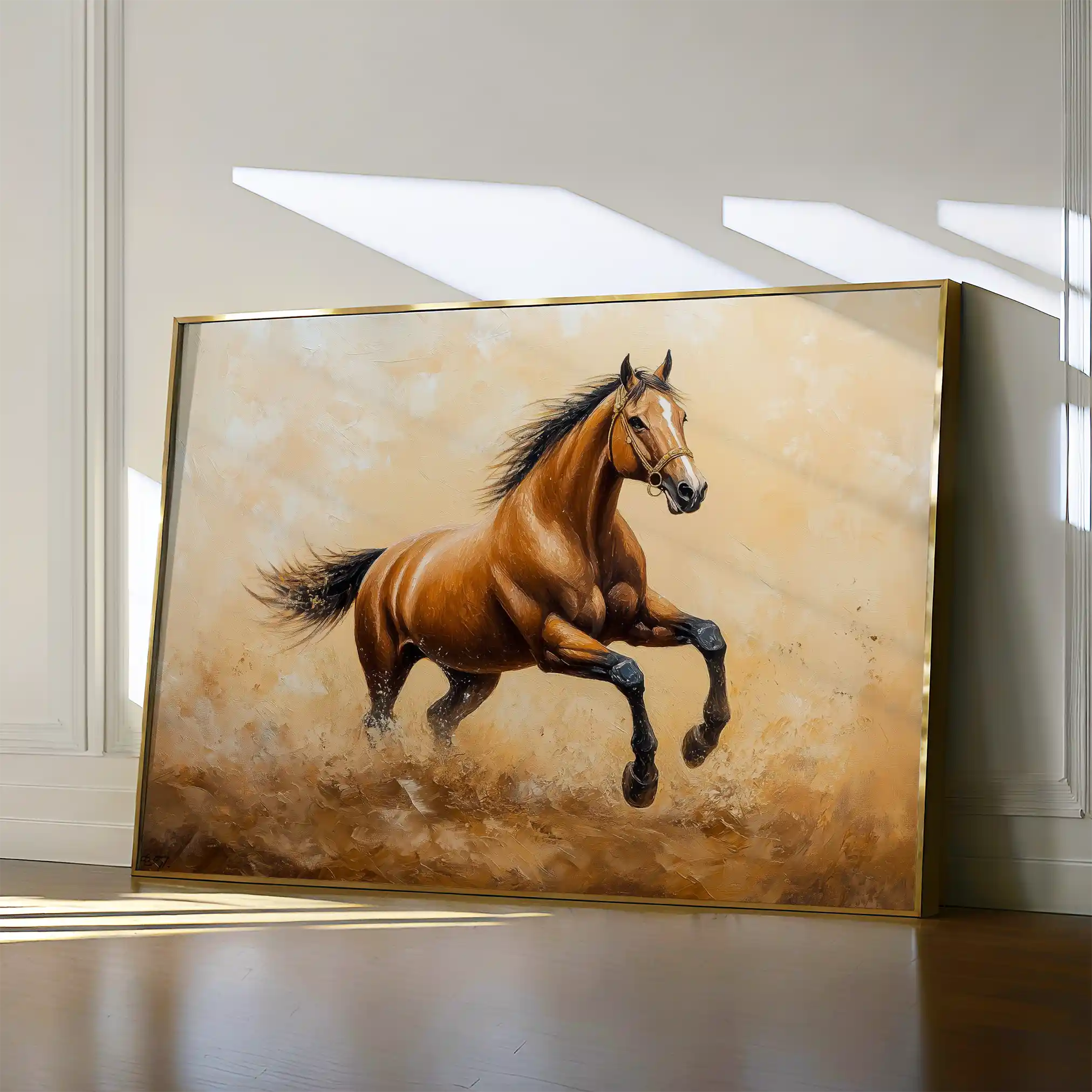 Horses 054 Canvas Art 90 x 60 cm / Stretched on hidden frame