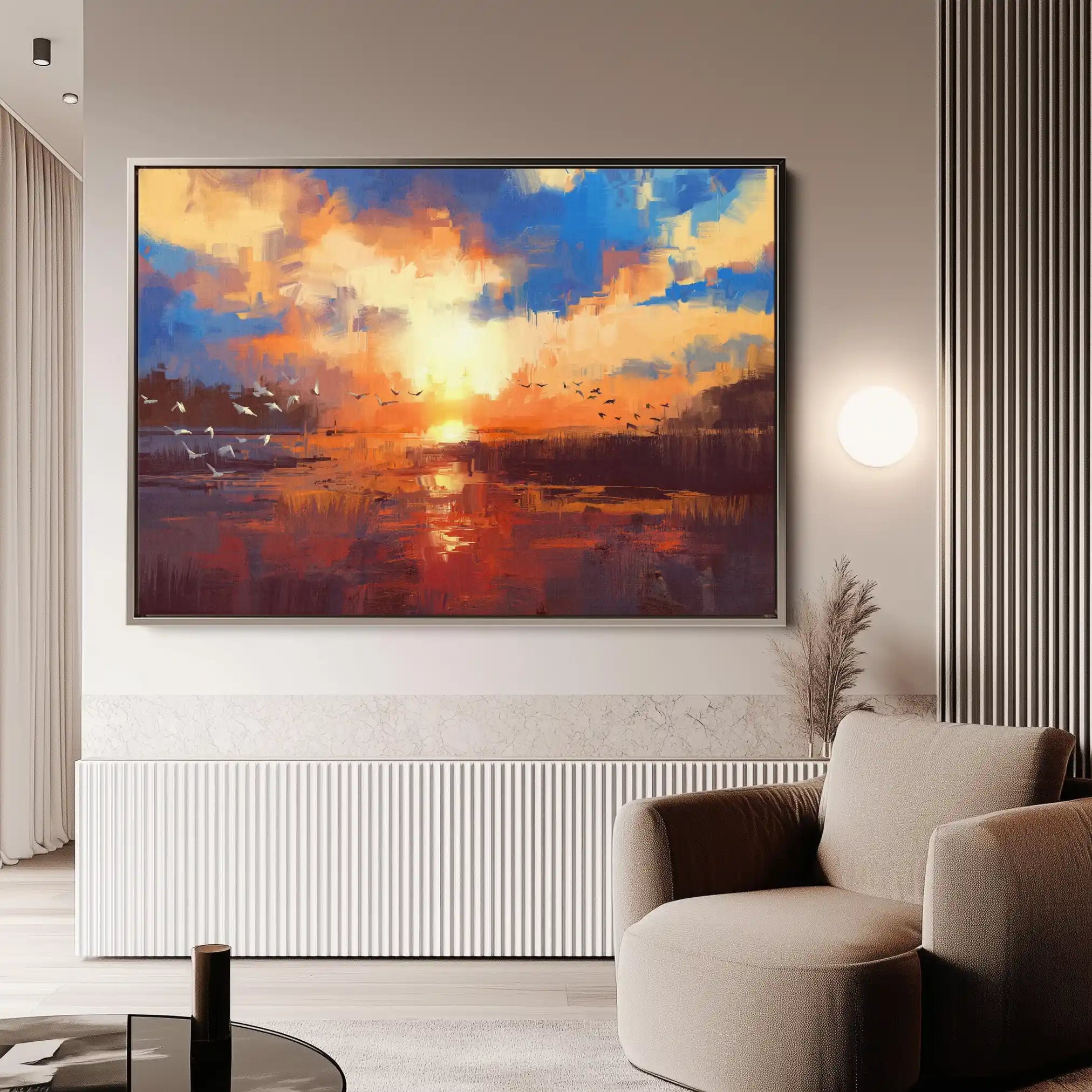 Landscape 054 Canvas Art 90 x 60 cm / Stretched on hidden frame