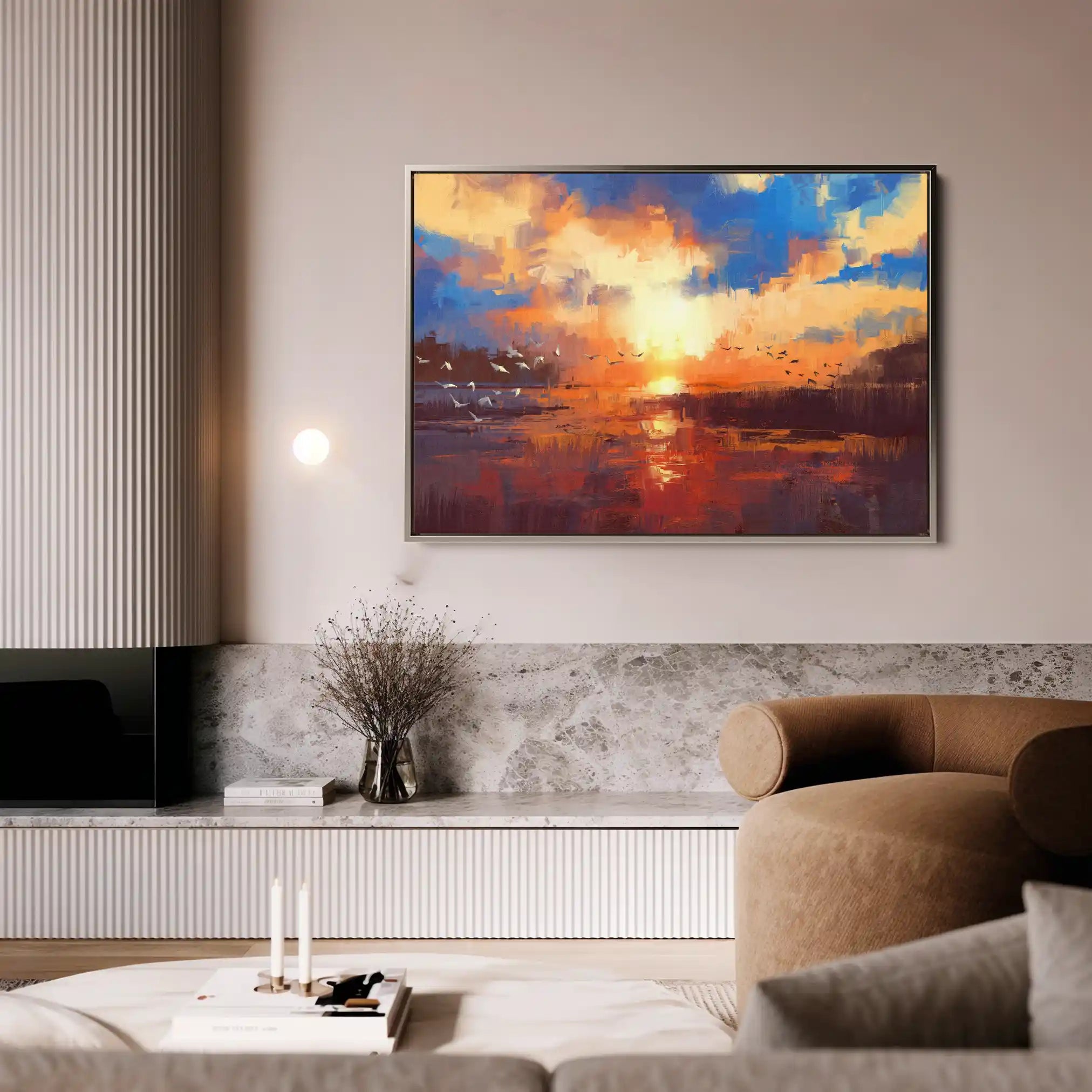 Landscape 054 Canvas Art 90 x 60 cm / Stretched on hidden frame