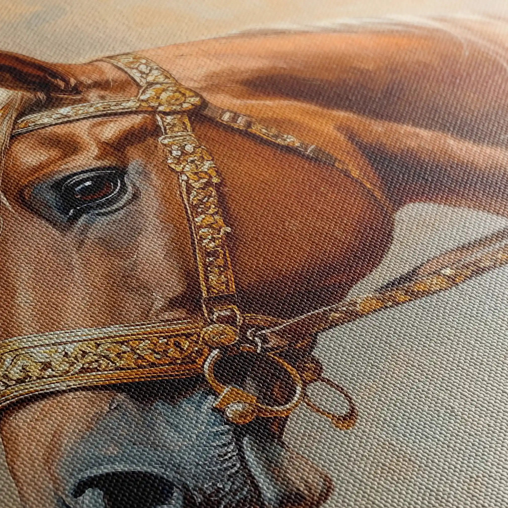 Horses 055 Canvas Art 90 x 60 cm / Stretched on hidden frame