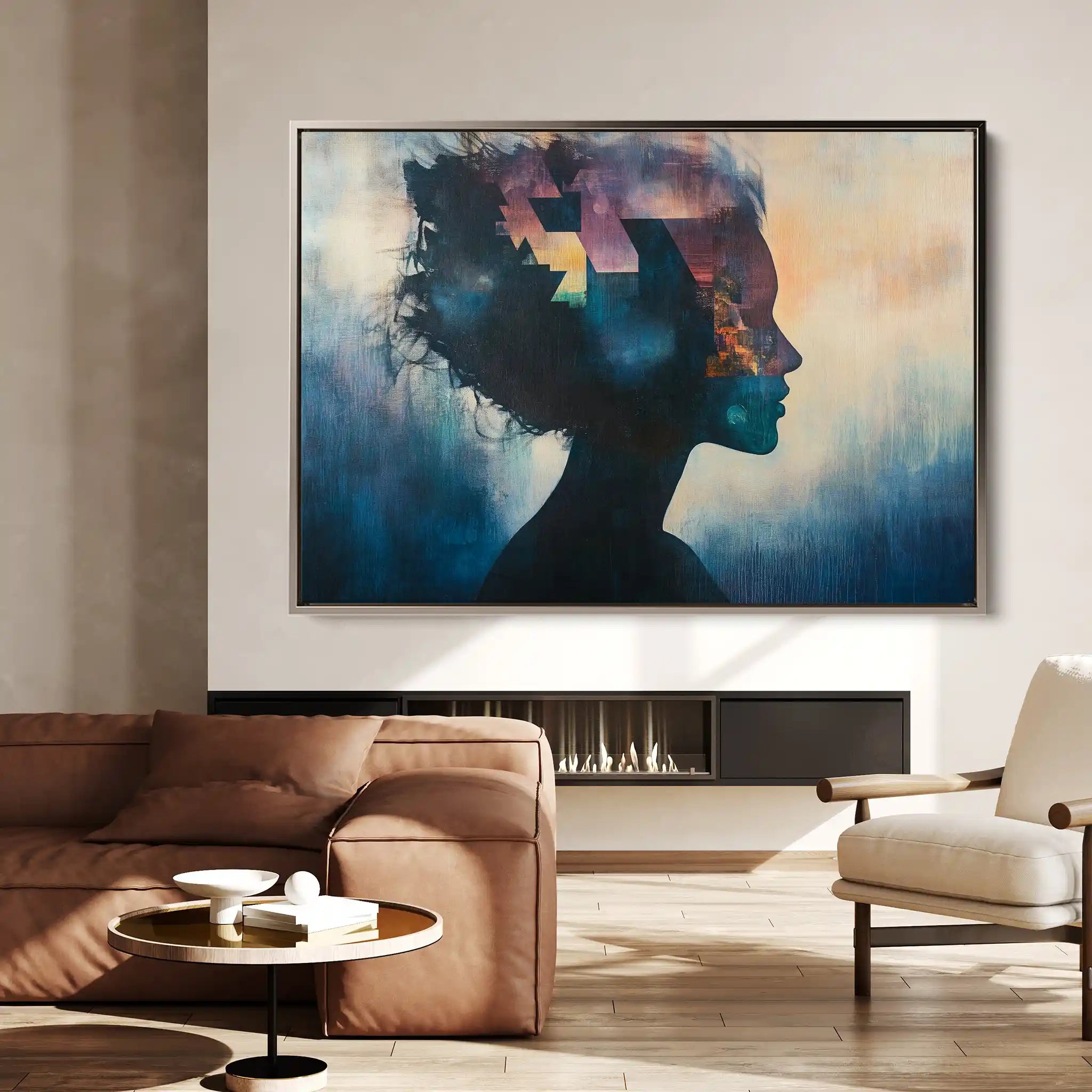 Portrait 055 Canvas Art 90 x 60 cm / Stretched on hidden frame