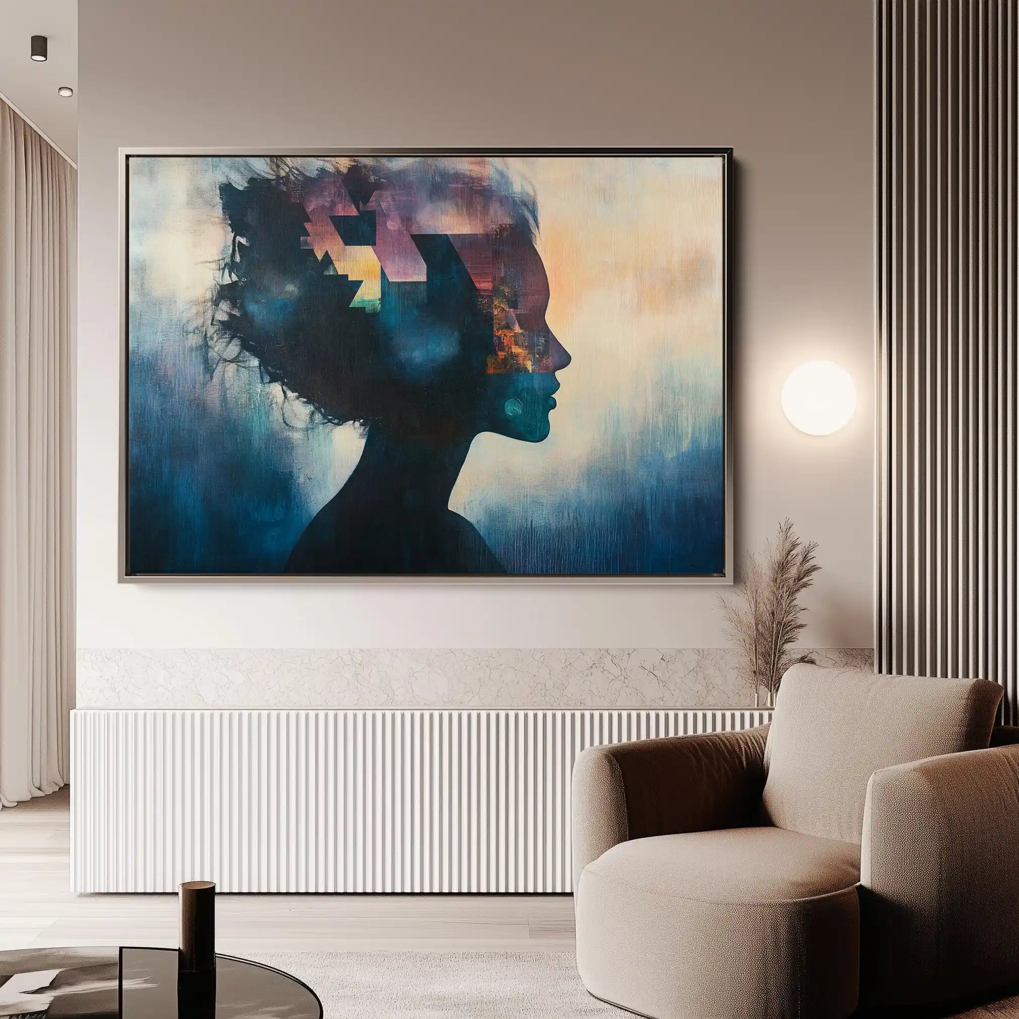 Portrait 055 Canvas Art 90 x 60 cm / Stretched on hidden frame