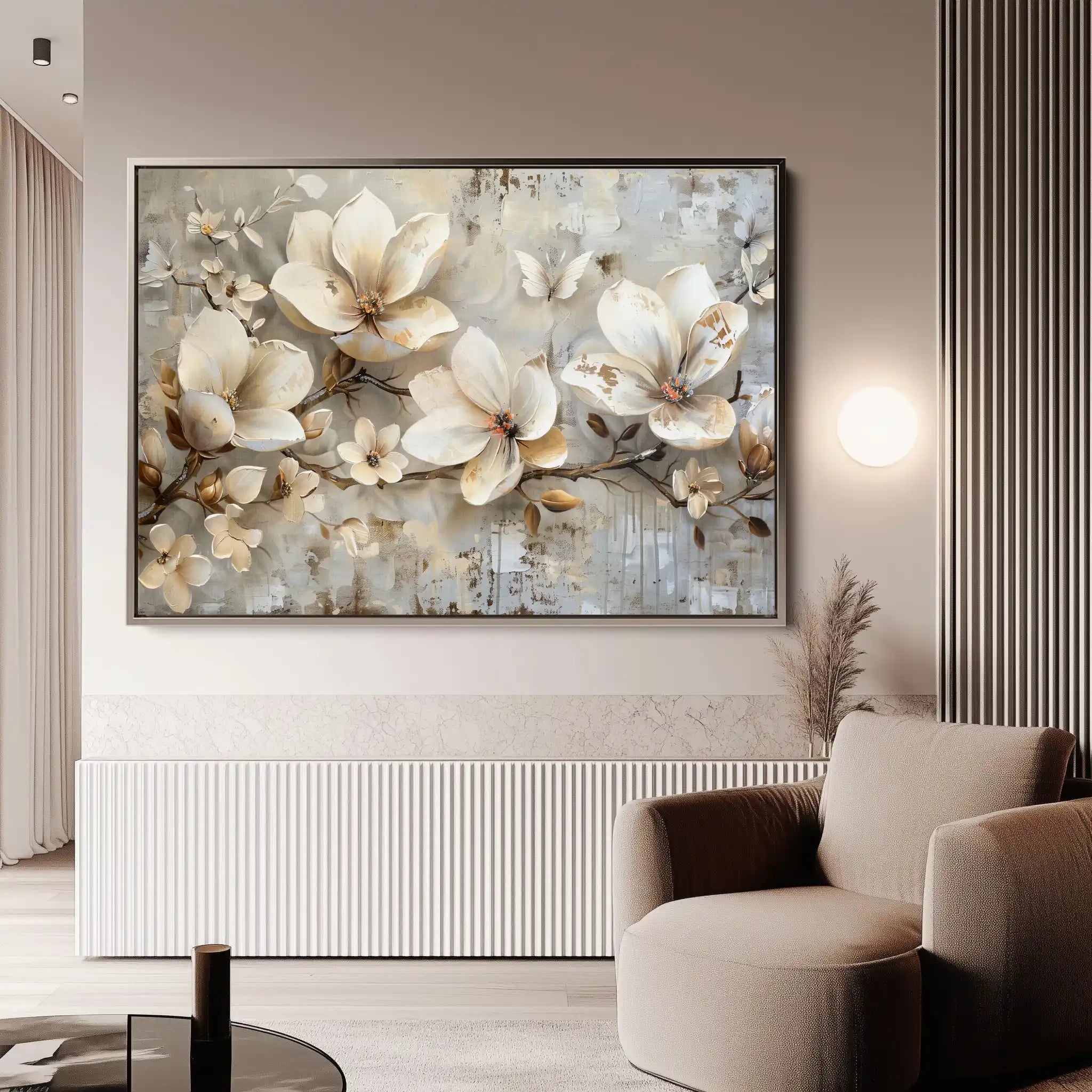 Floral Canvas Wall Art WAD056-F 90 x 60 cm / Stretched on hidden frame