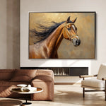 Horses 056 Canvas Art 90 x 60 cm / Stretched on hidden frame