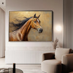 Horses 056 Canvas Art 90 x 60 cm / Stretched on hidden frame