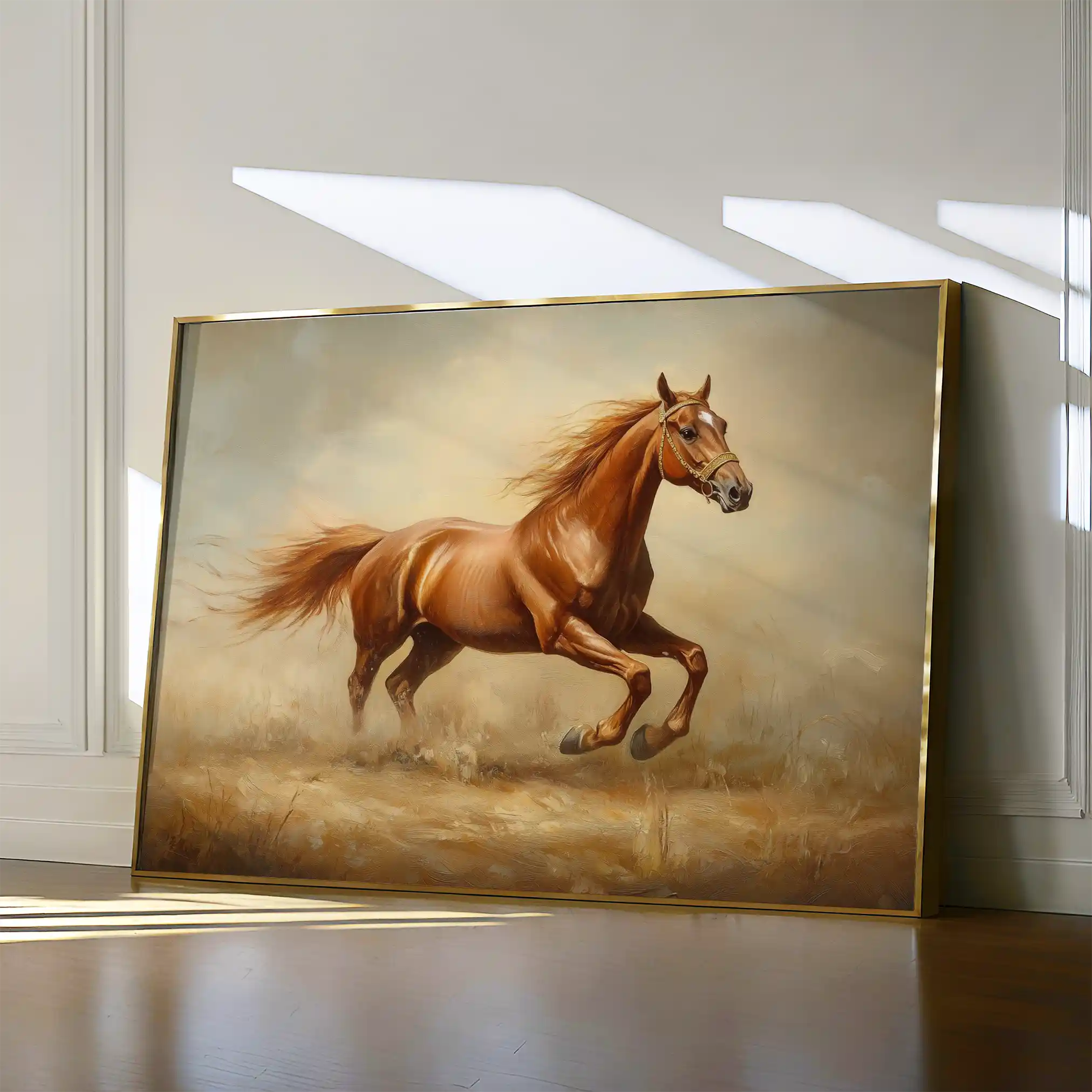 Horses 057 Canvas Art 90 x 60 cm / Stretched on hidden frame