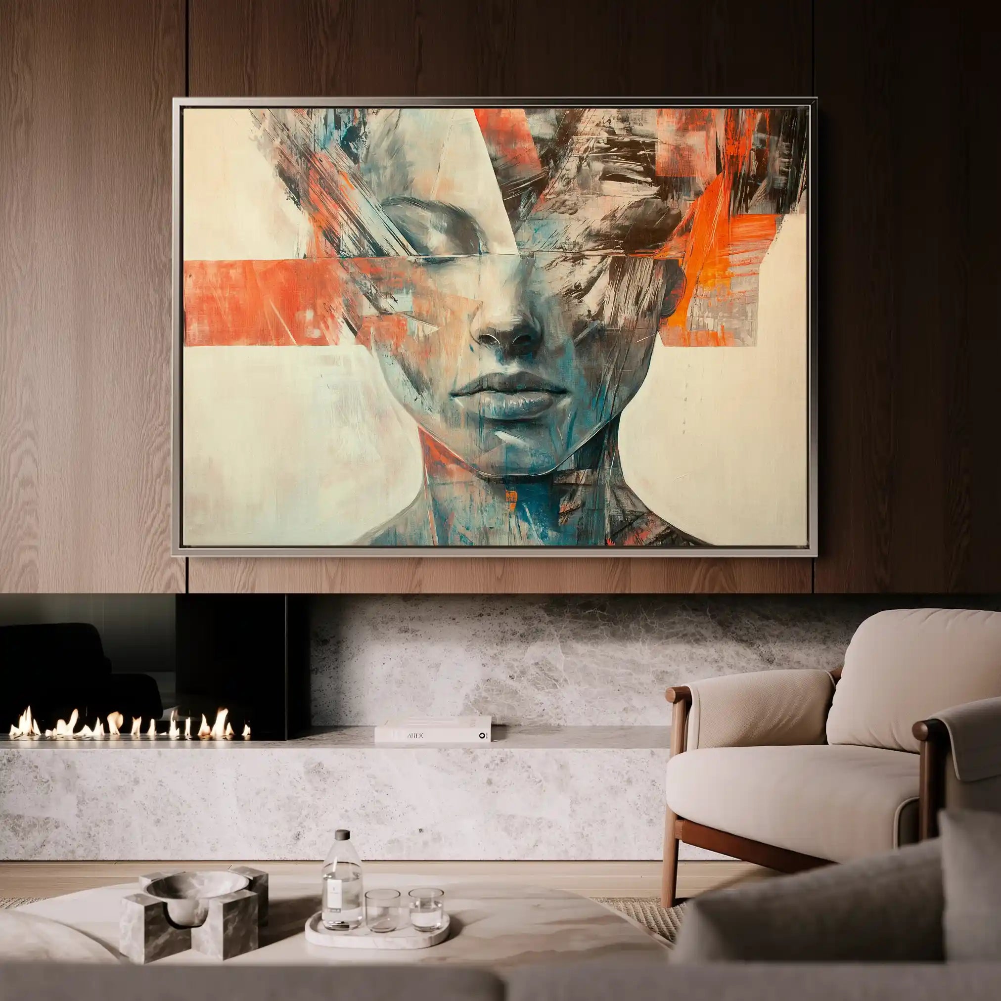 Portrait 057 Canvas Art 90 x 60 cm / Stretched on hidden frame