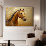 Horses 058 Canvas Art 90 x 60 cm / Stretched on hidden frame