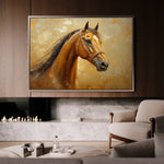 Horses 058 Canvas Art 90 x 60 cm / Stretched on hidden frame
