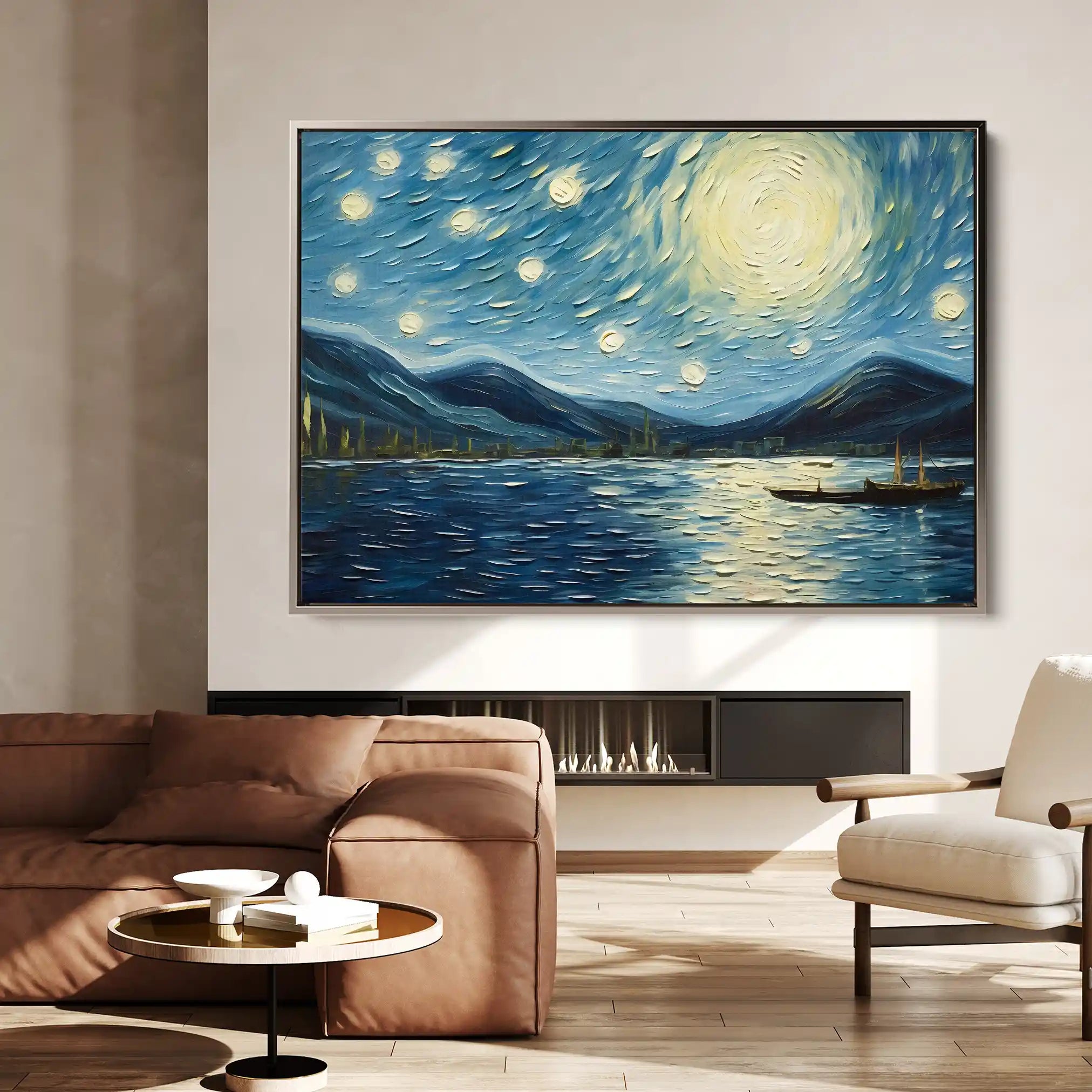 Landscape 058 Canvas Art 90 x 60 cm / Stretched on hidden frame