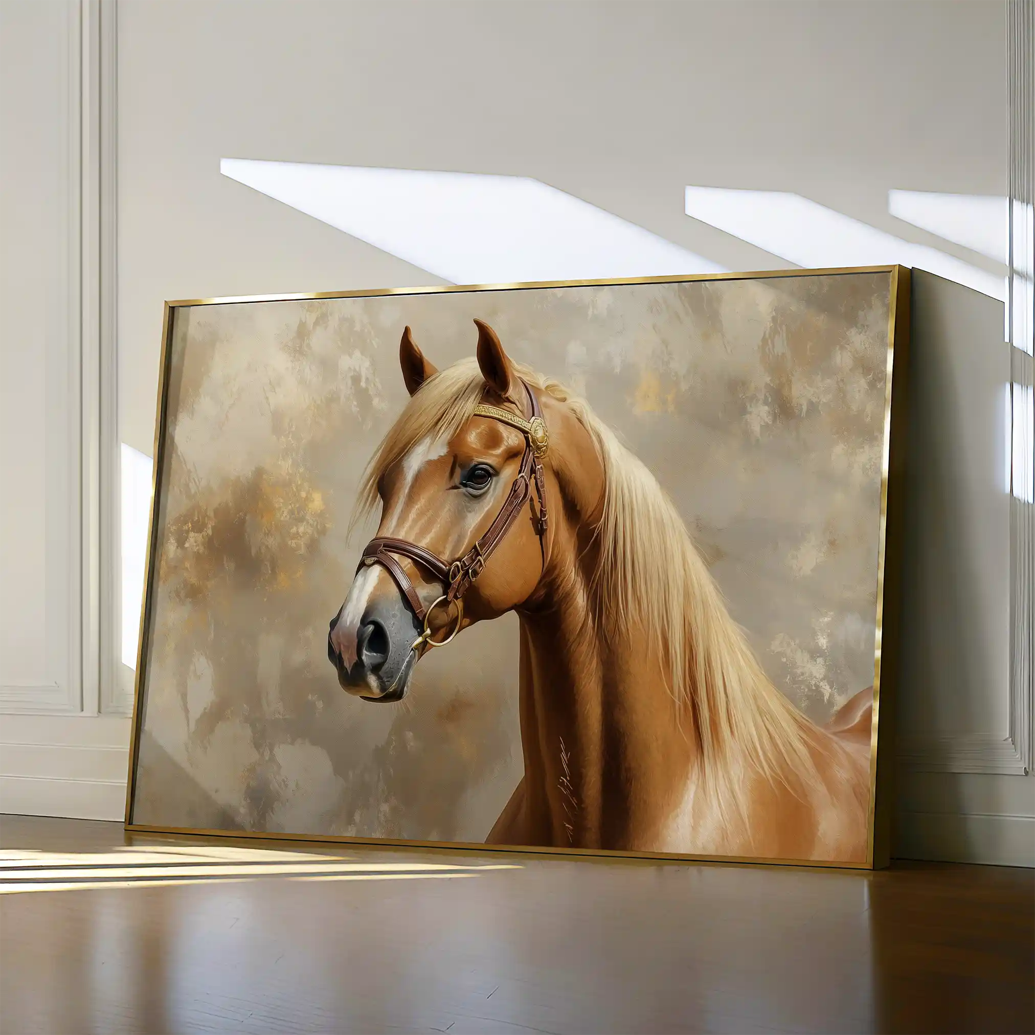 Horses 059 Canvas Art 90 x 60 cm / Stretched on hidden frame