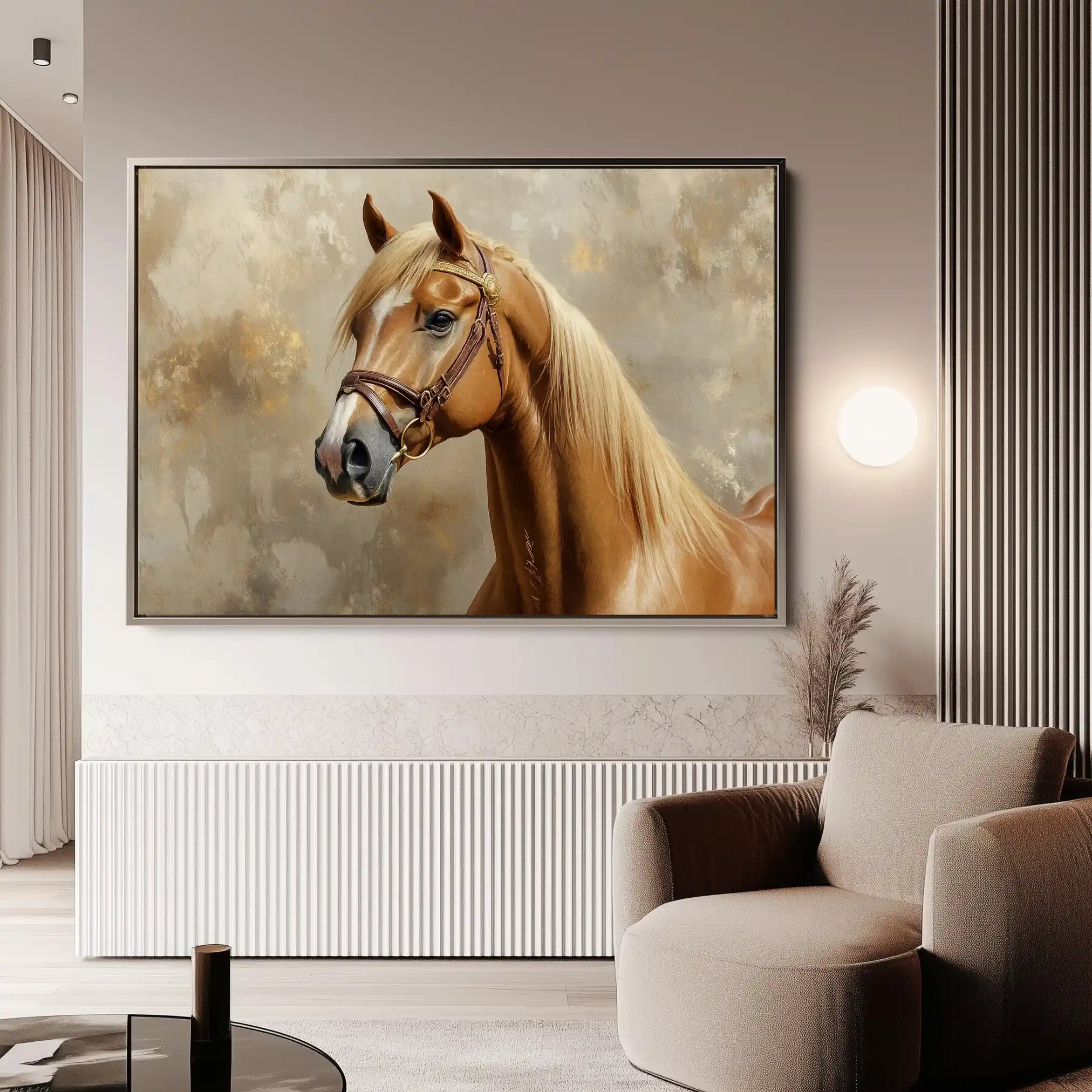 Horses 059 Canvas Art 90 x 60 cm / Stretched on hidden frame