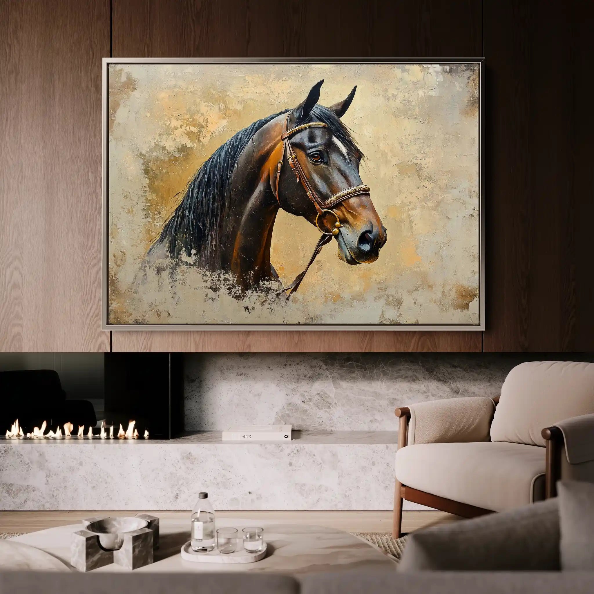Horses 060 Canvas Art 90 x 60 cm / Stretched on hidden frame