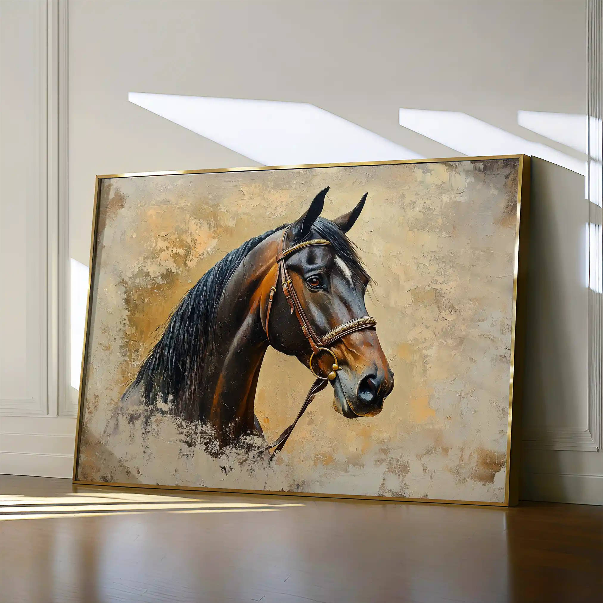 Horses 060 Canvas Art 90 x 60 cm / Stretched on hidden frame