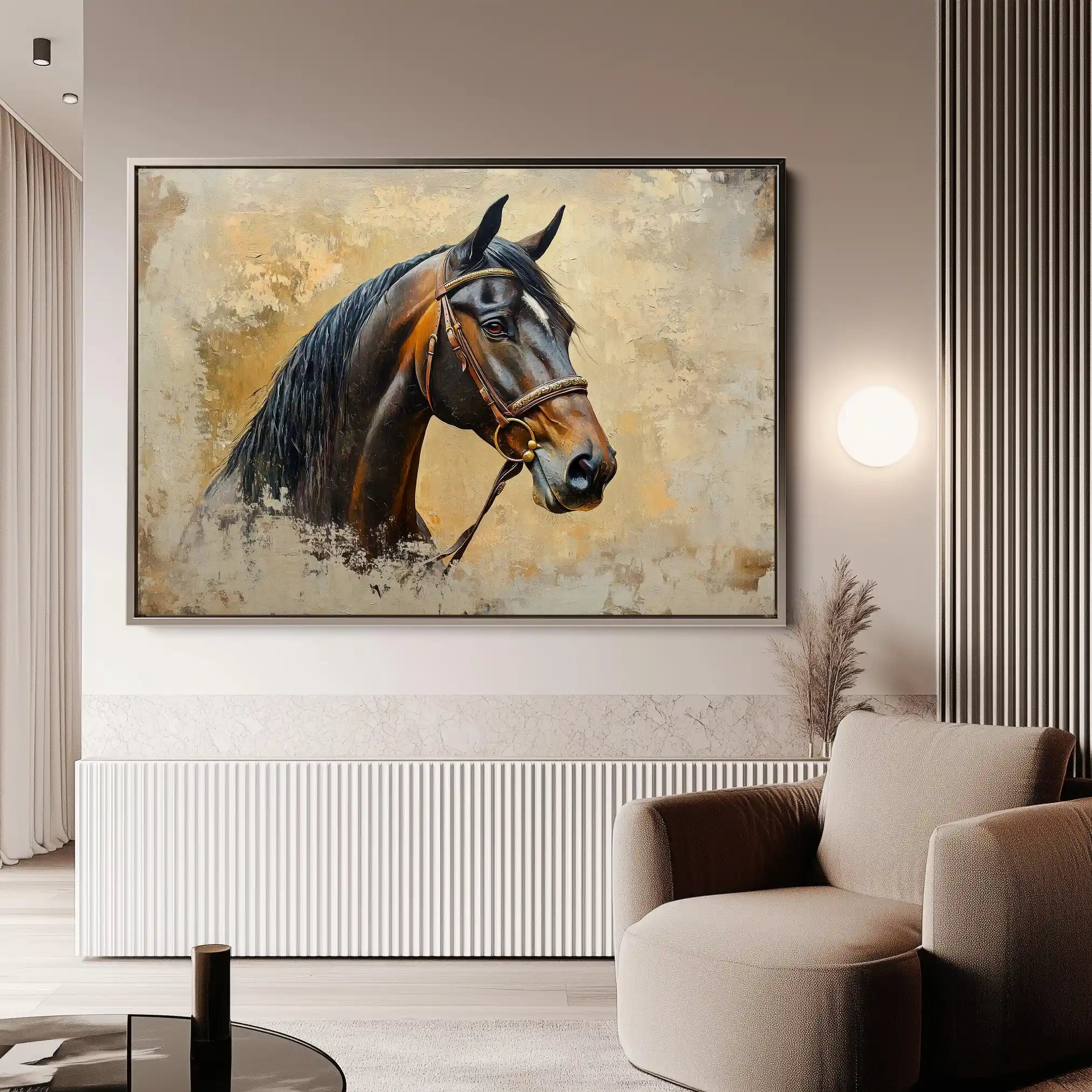 Horses 060 Canvas Art 90 x 60 cm / Stretched on hidden frame