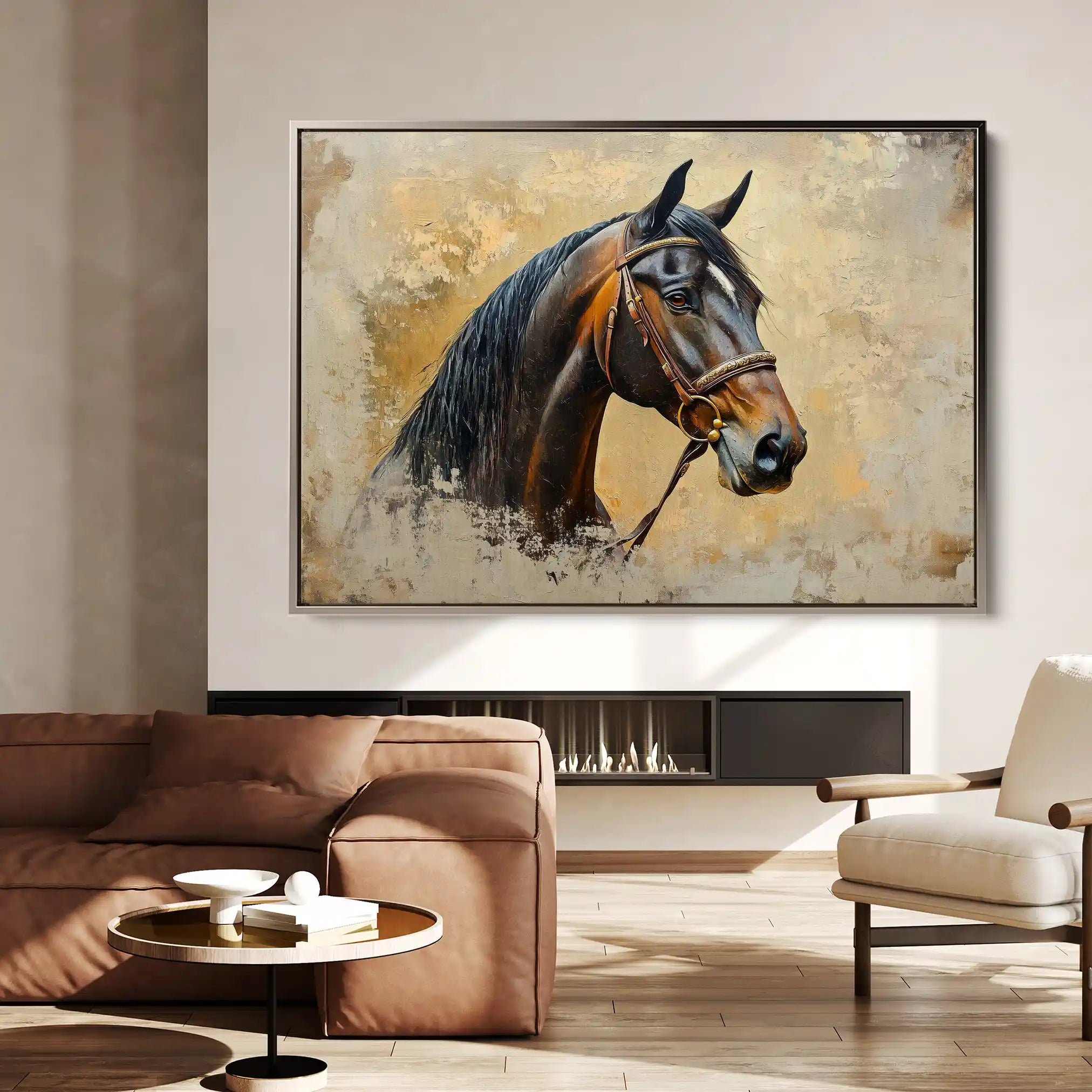 Horses 060 Canvas Art 90 x 60 cm / Stretched on hidden frame