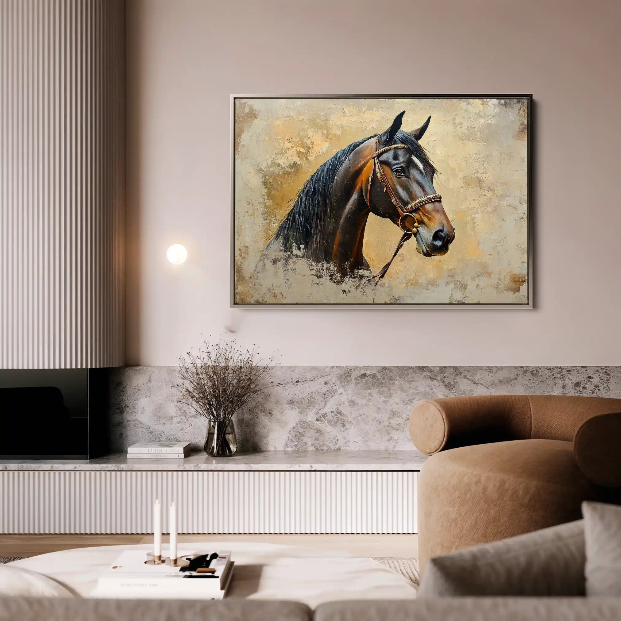 Horses 060 Canvas Art 90 x 60 cm / Stretched on hidden frame