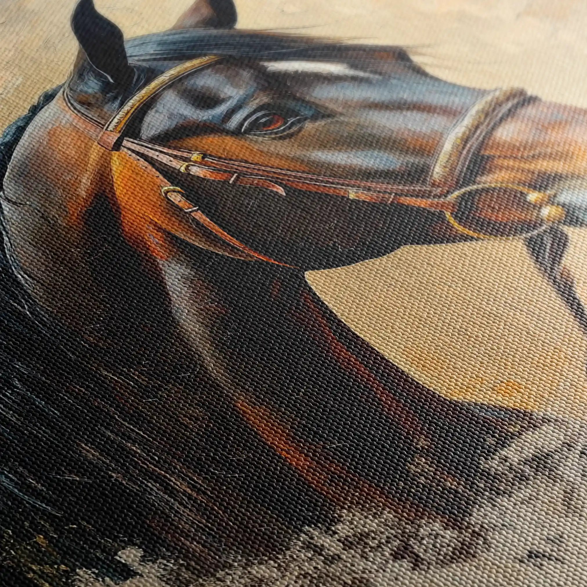 Horses 060 Canvas Art 90 x 60 cm / Stretched on hidden frame