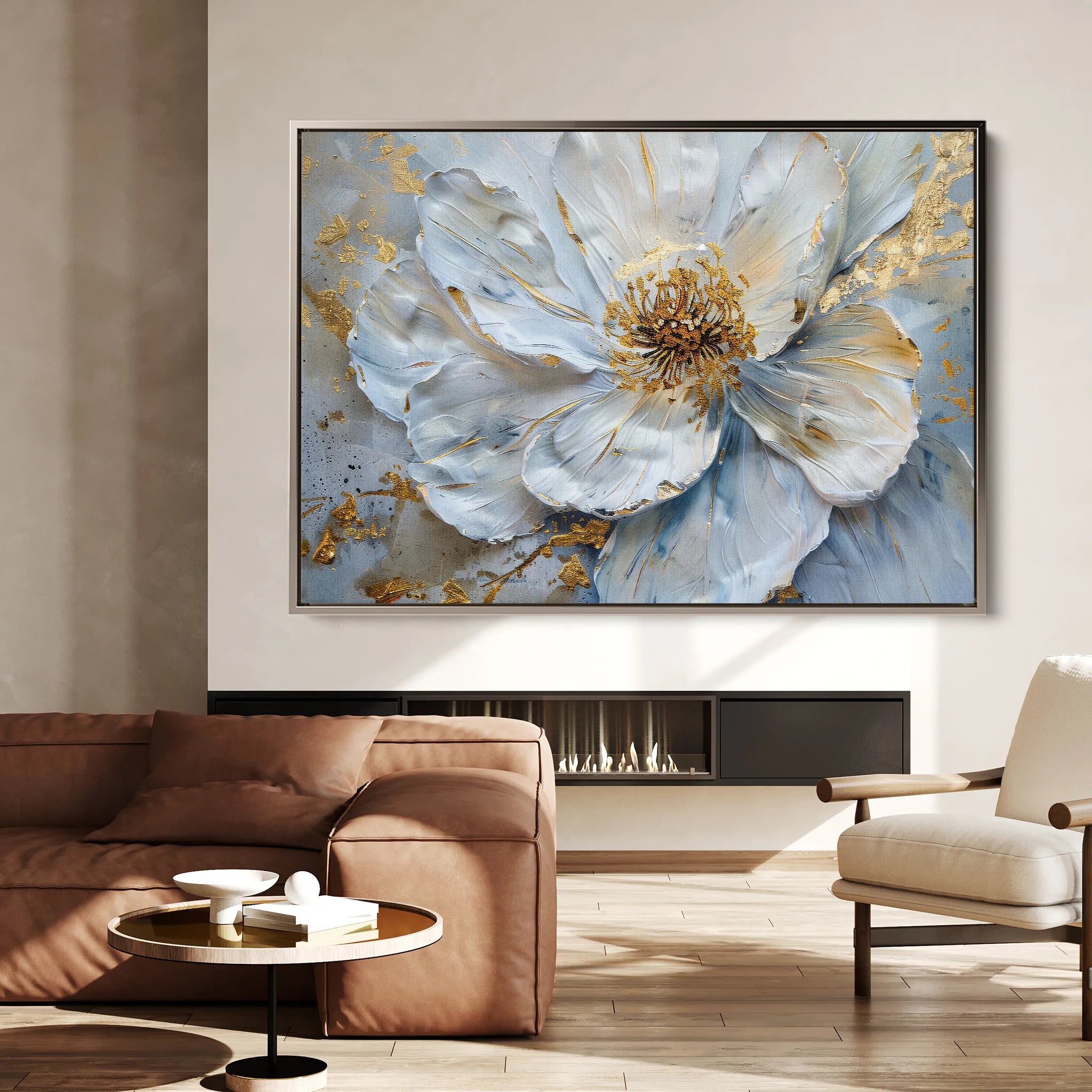 Floral Canvas Wall Art WAD061-F 90 x 60 cm / Stretched on hidden frame