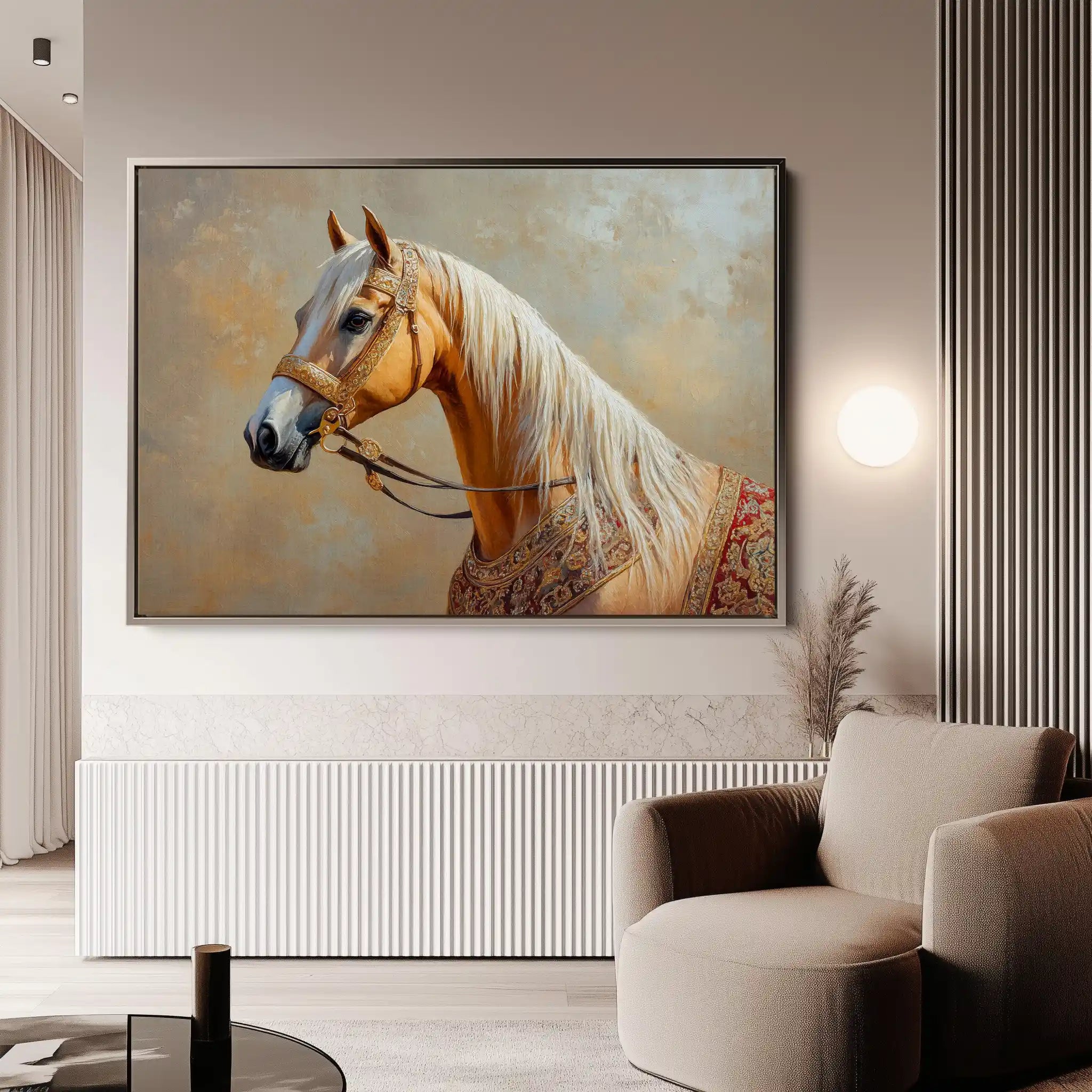 Horses 061 Canvas Art 90 x 60 cm / Stretched on hidden frame