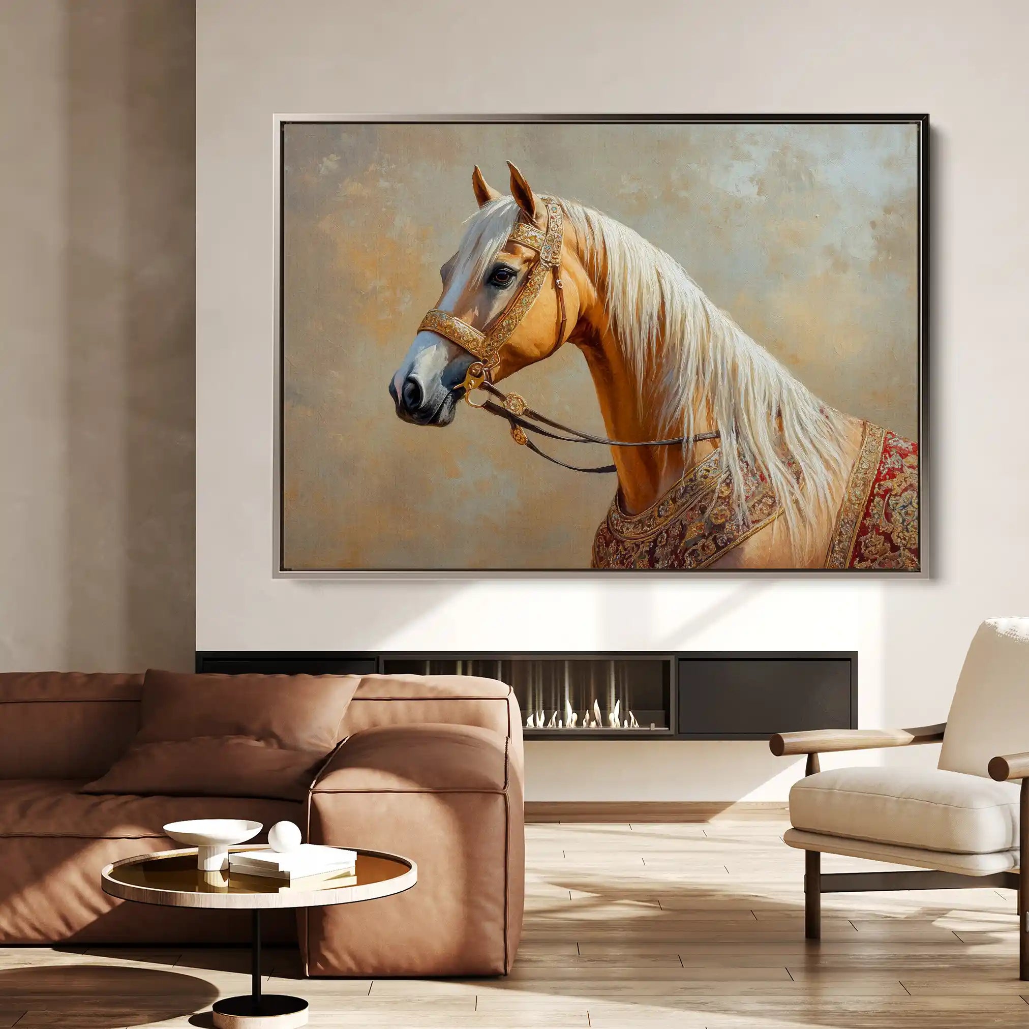Horses 061 Canvas Art 90 x 60 cm / Stretched on hidden frame
