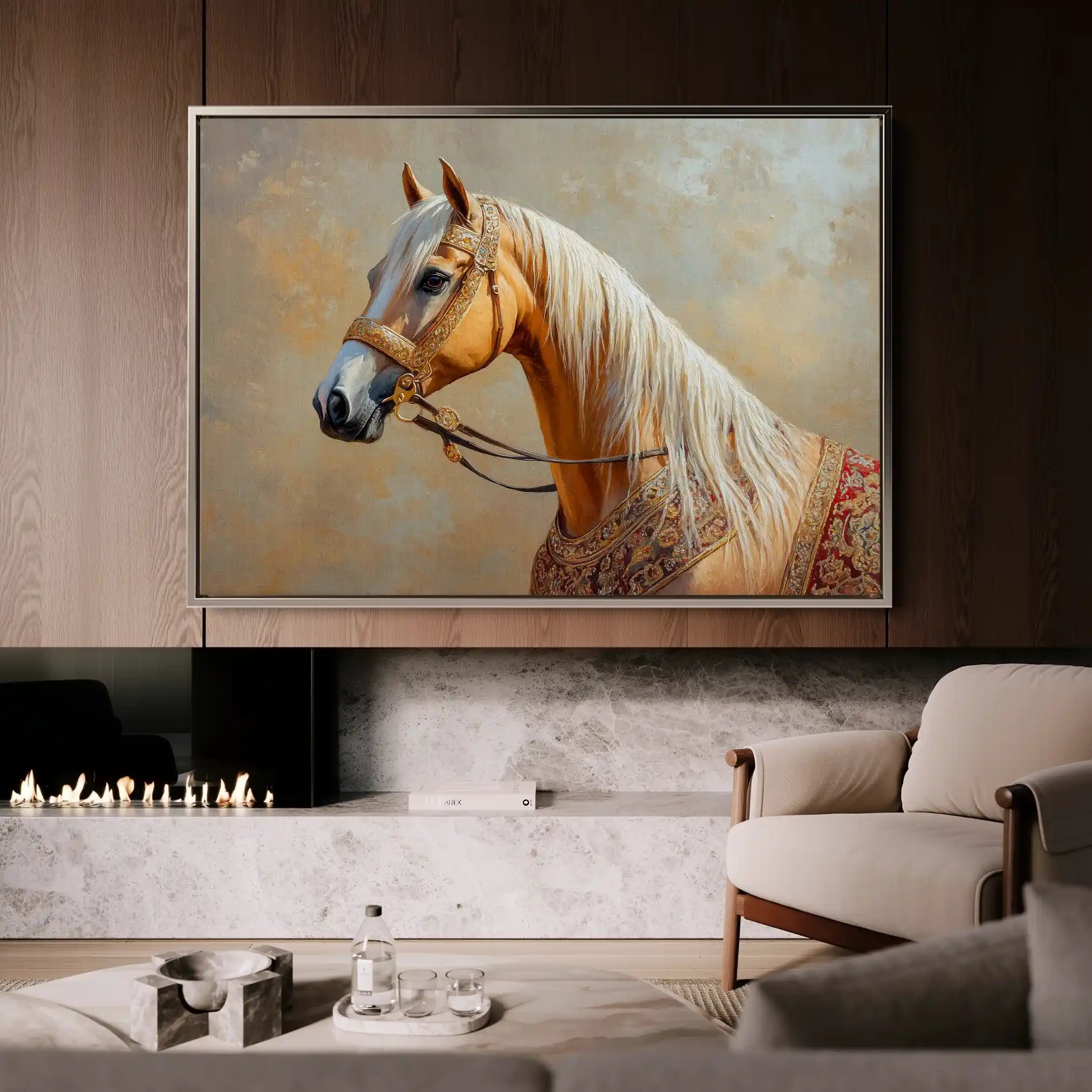Horses 061 Canvas Art 90 x 60 cm / Stretched on hidden frame