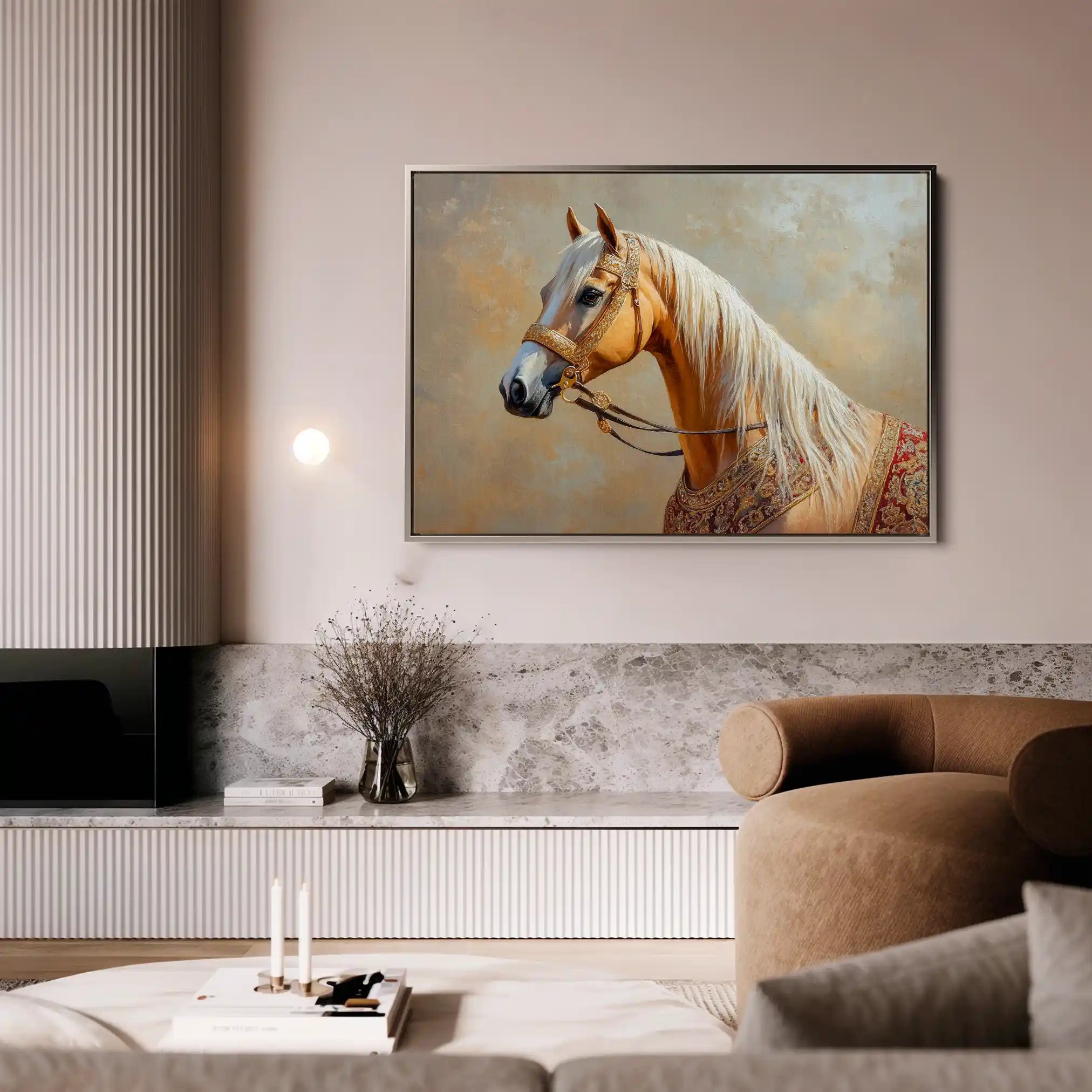 Horses 061 Canvas Art 90 x 60 cm / Stretched on hidden frame
