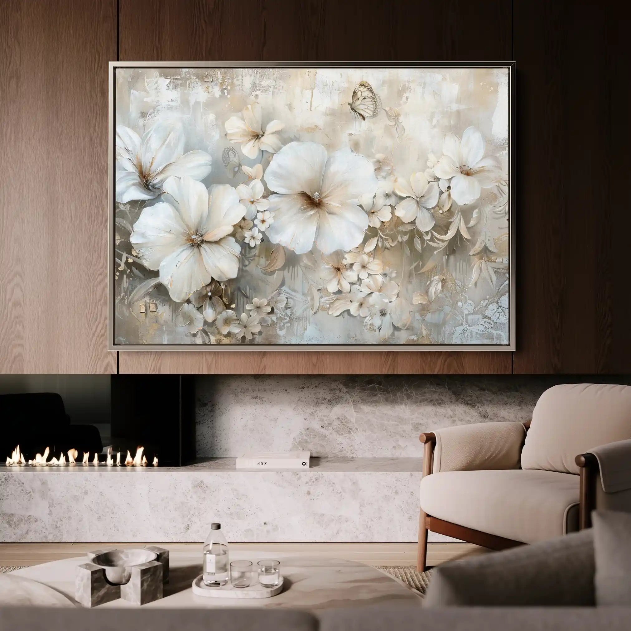 Floral Canvas Wall Art WAD062-F 90 x 60 cm / Stretched on hidden frame